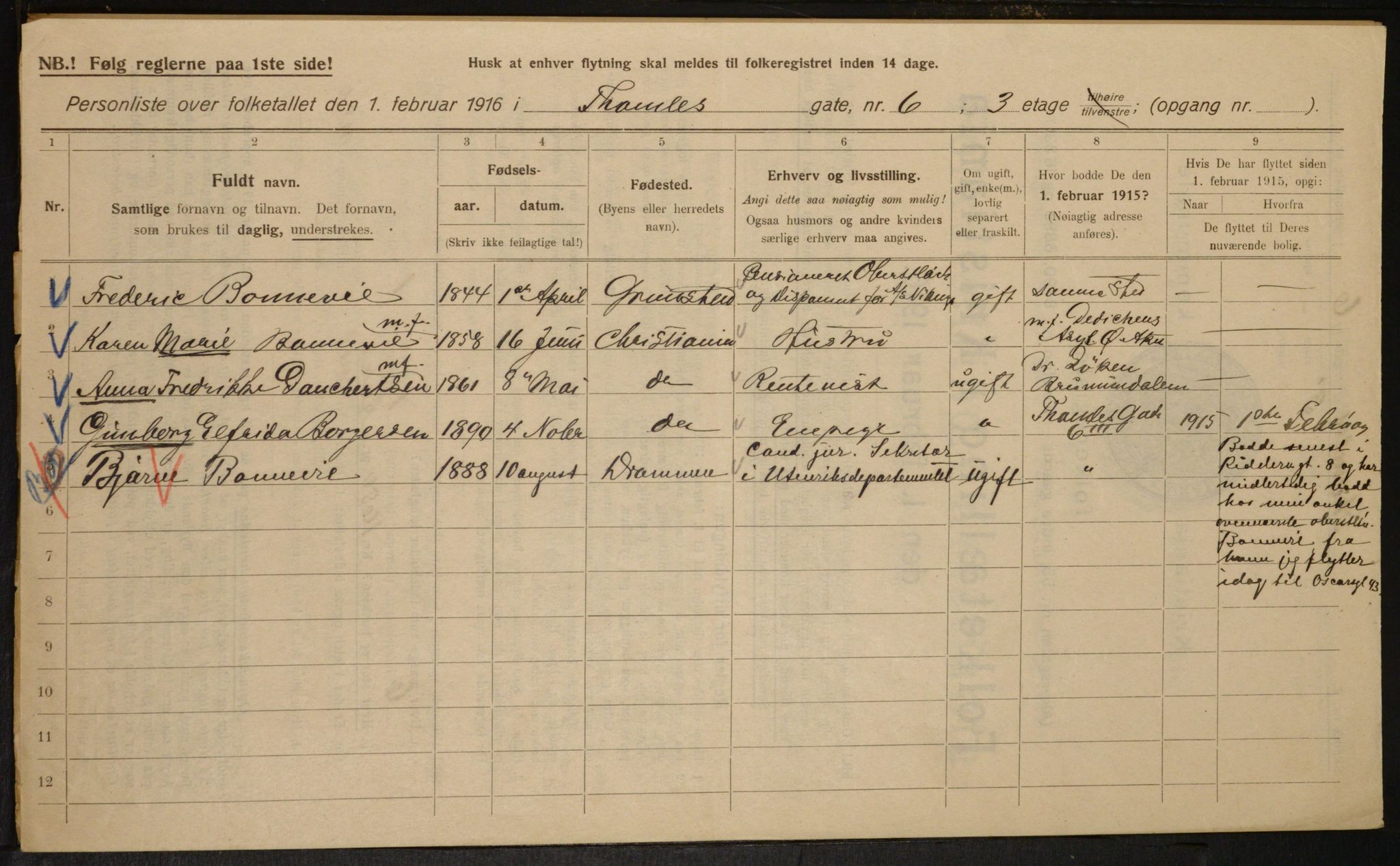 OBA, Kommunal folketelling 1.2.1916 for Kristiania, 1916, s. 112341