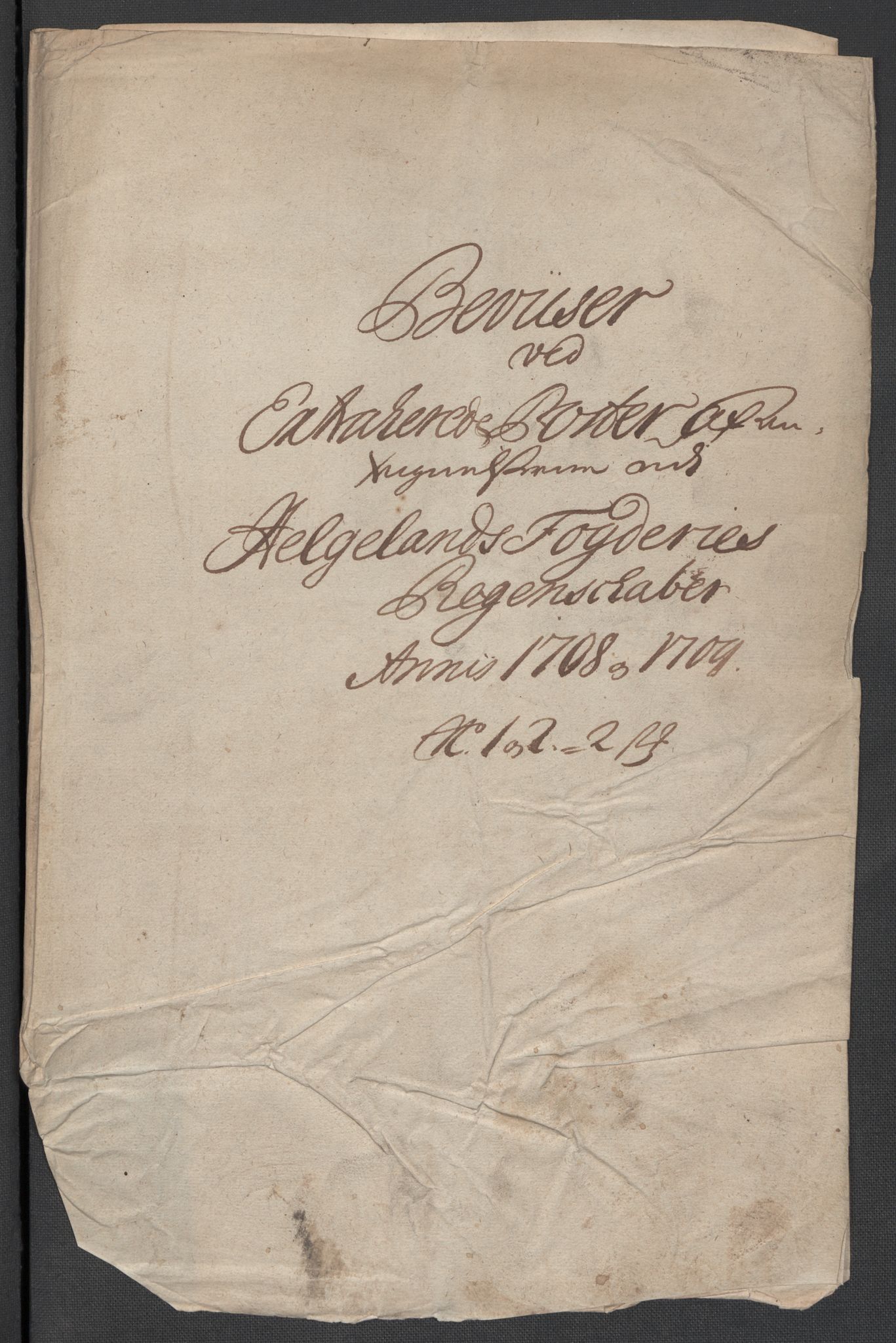Rentekammeret inntil 1814, Reviderte regnskaper, Fogderegnskap, RA/EA-4092/R65/L4510: Fogderegnskap Helgeland, 1708-1709, s. 337