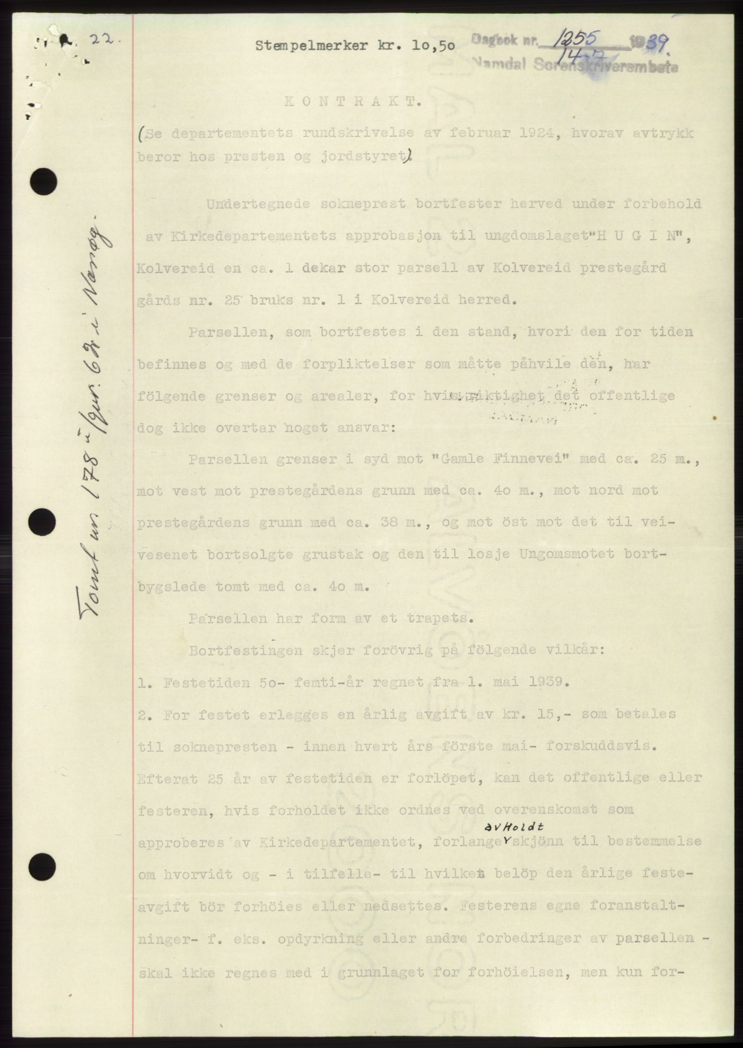 Namdal sorenskriveri, SAT/A-4133/1/2/2C: Pantebok nr. -, 1937-1939, Tingl.dato: 14.07.1939