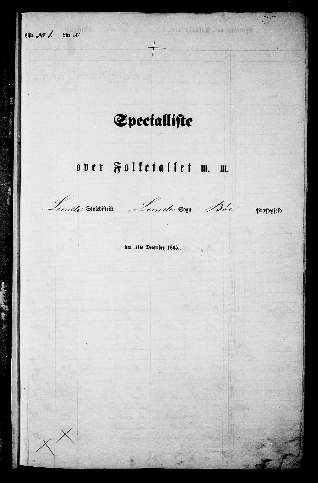 RA, Folketelling 1865 for 0821P Bø prestegjeld, 1865, s. 16