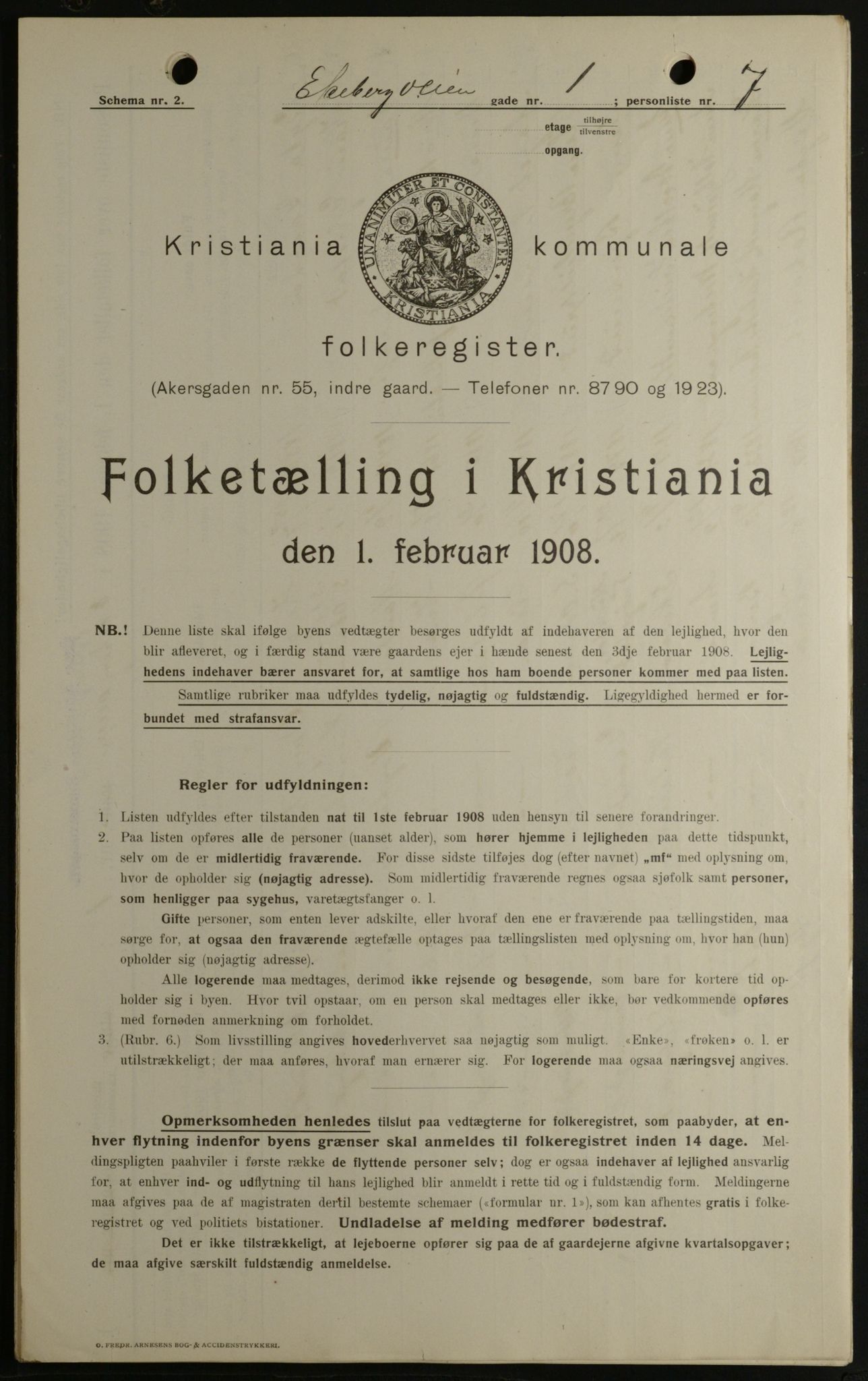 OBA, Kommunal folketelling 1.2.1908 for Kristiania kjøpstad, 1908, s. 18423