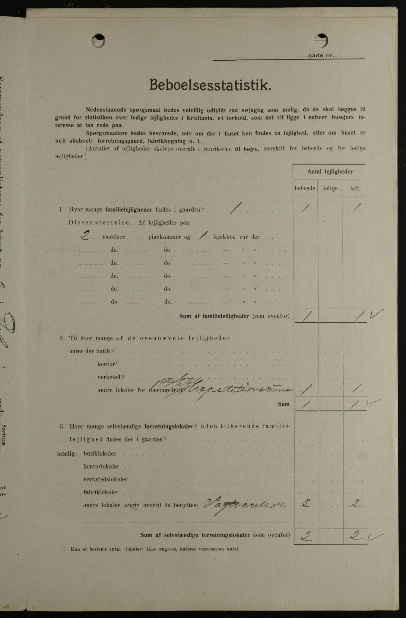 OBA, Kommunal folketelling 1.2.1908 for Kristiania kjøpstad, 1908, s. 14782