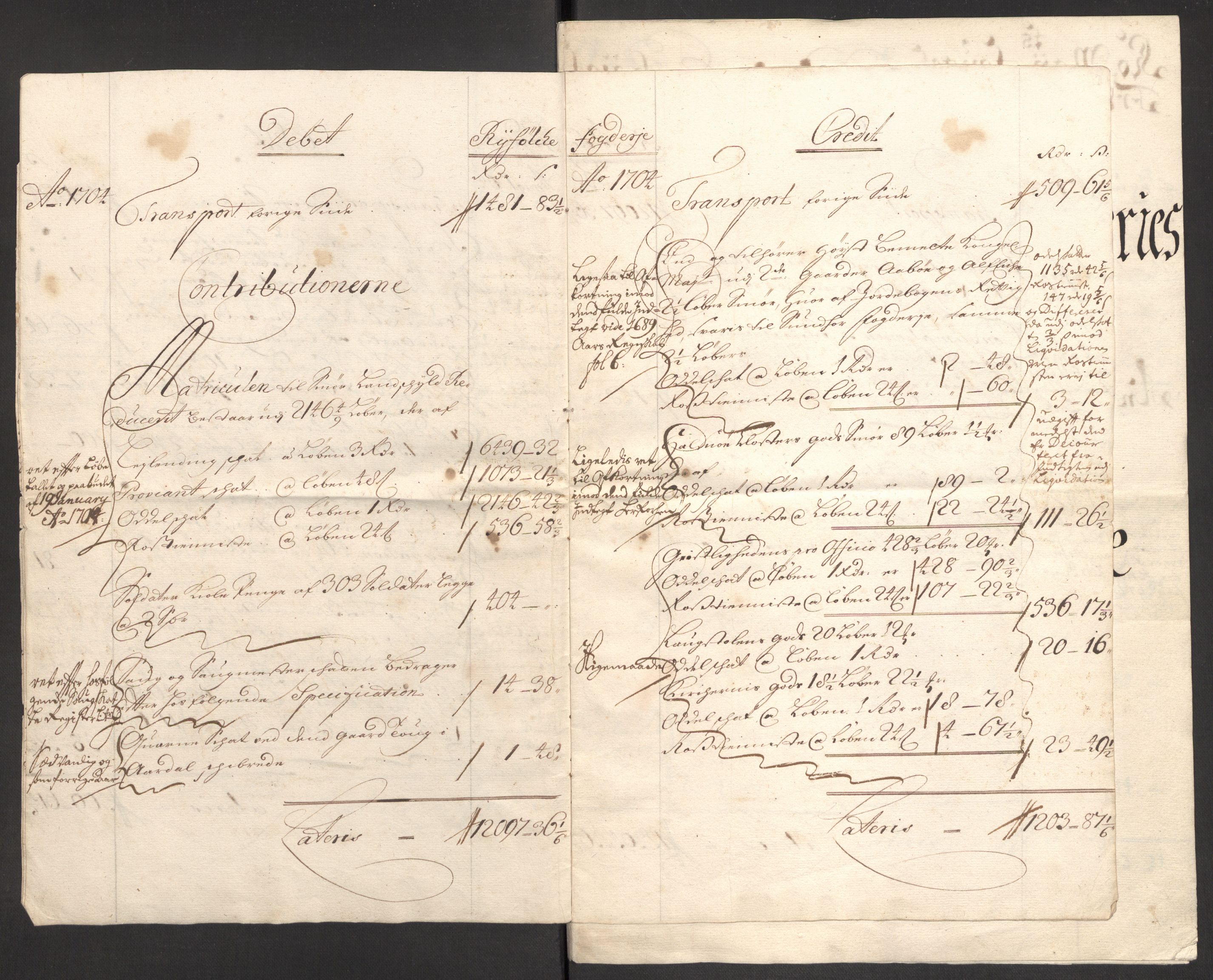 Rentekammeret inntil 1814, Reviderte regnskaper, Fogderegnskap, RA/EA-4092/R47/L2860: Fogderegnskap Ryfylke, 1703-1705, s. 145