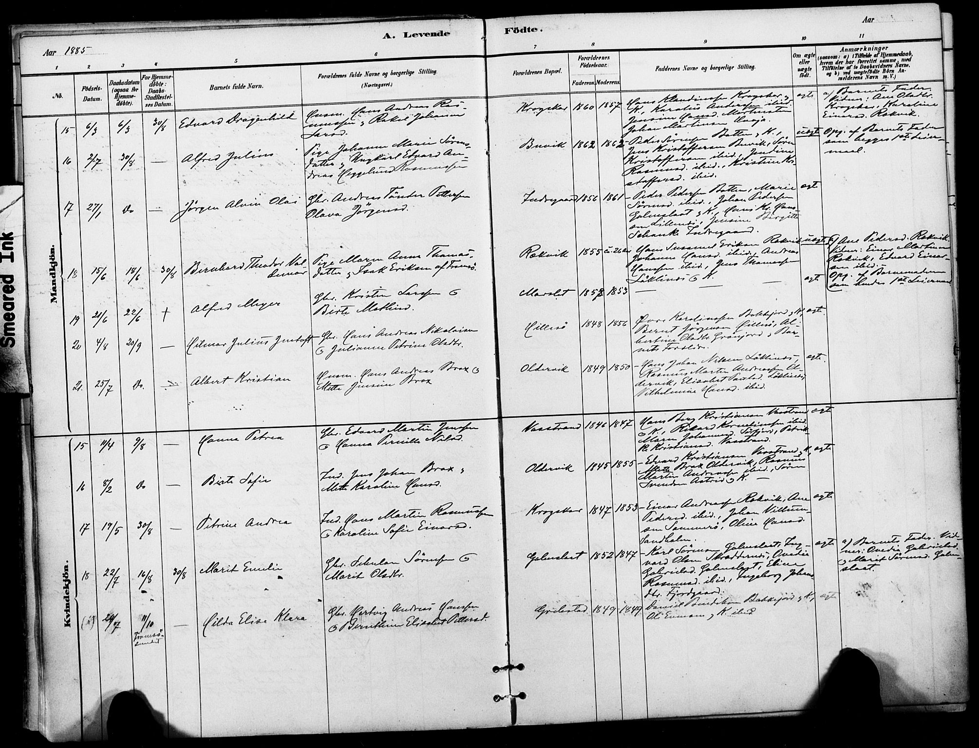 Lenvik sokneprestembete, AV/SATØ-S-1310/H/Ha/Haa/L0012kirke: Ministerialbok nr. 12, 1880-1895