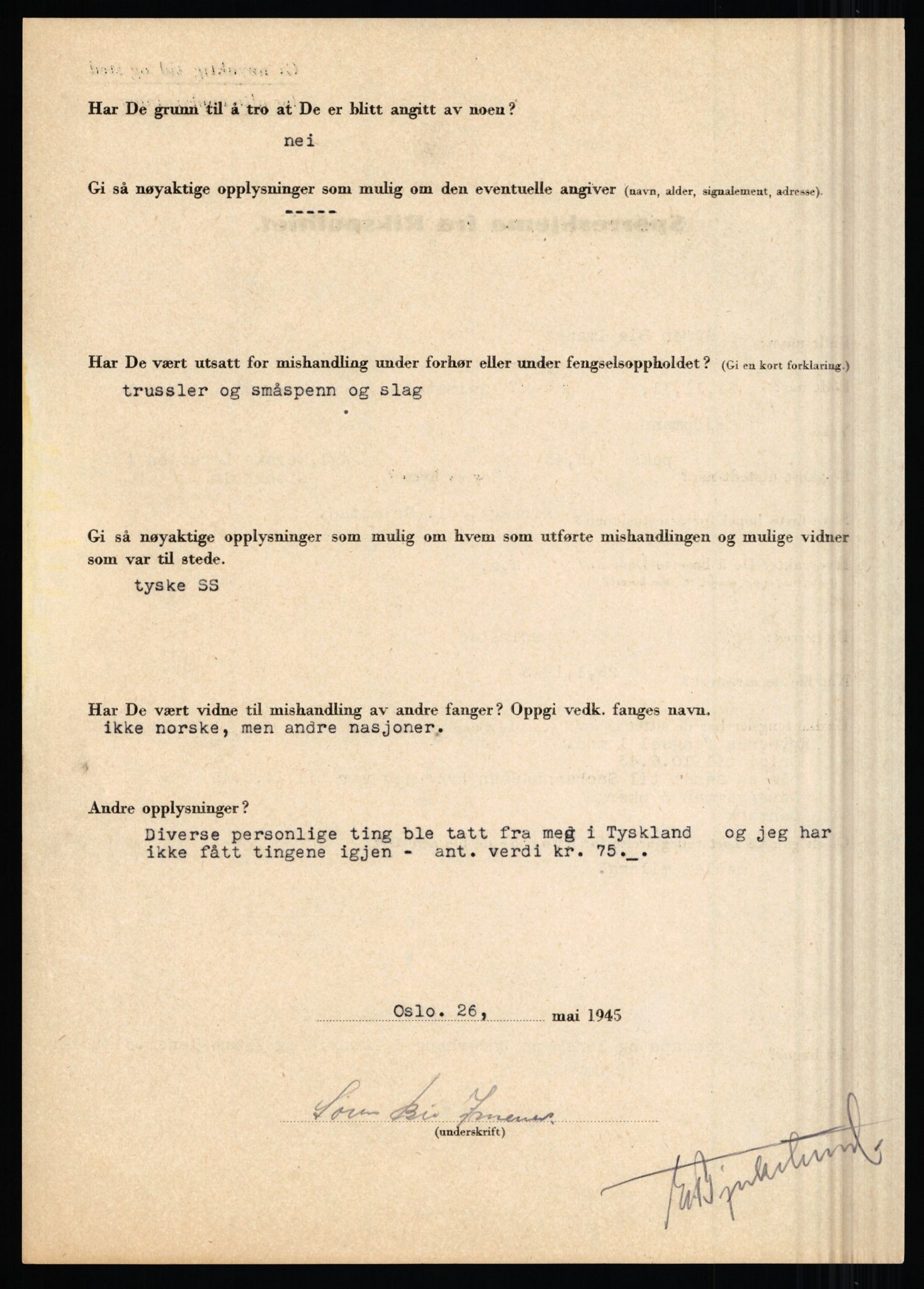 Rikspolitisjefen, AV/RA-S-1560/L/L0007: Heen, Erik C. - Iversen, Trygve, 1940-1945, s. 1090