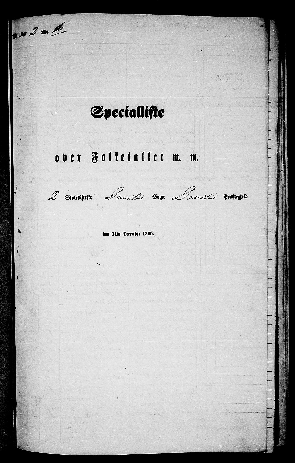 RA, Folketelling 1865 for 1442P Davik prestegjeld, 1865, s. 31