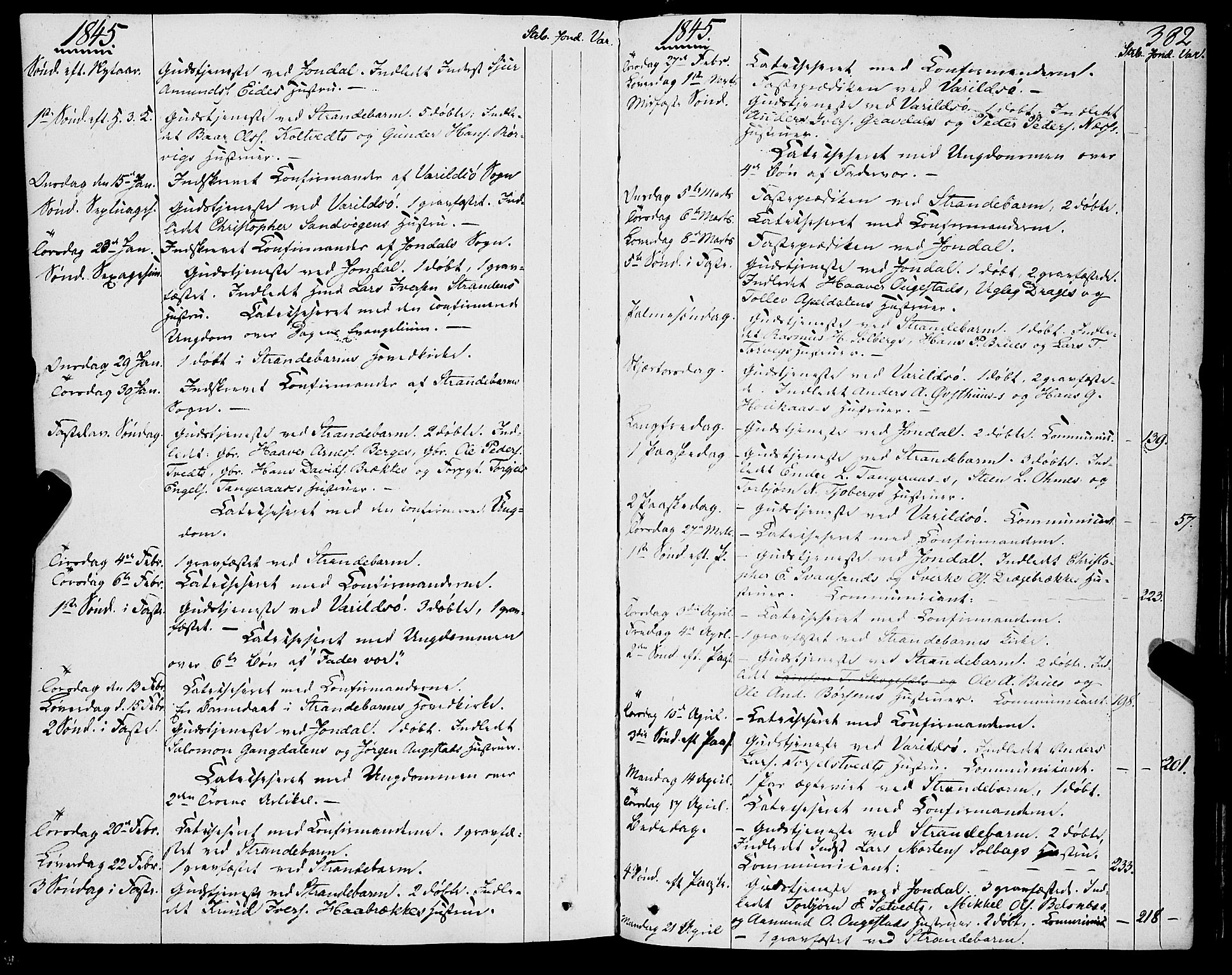 Strandebarm sokneprestembete, AV/SAB-A-78401/H/Haa: Ministerialbok nr. A 7, 1844-1872, s. 382