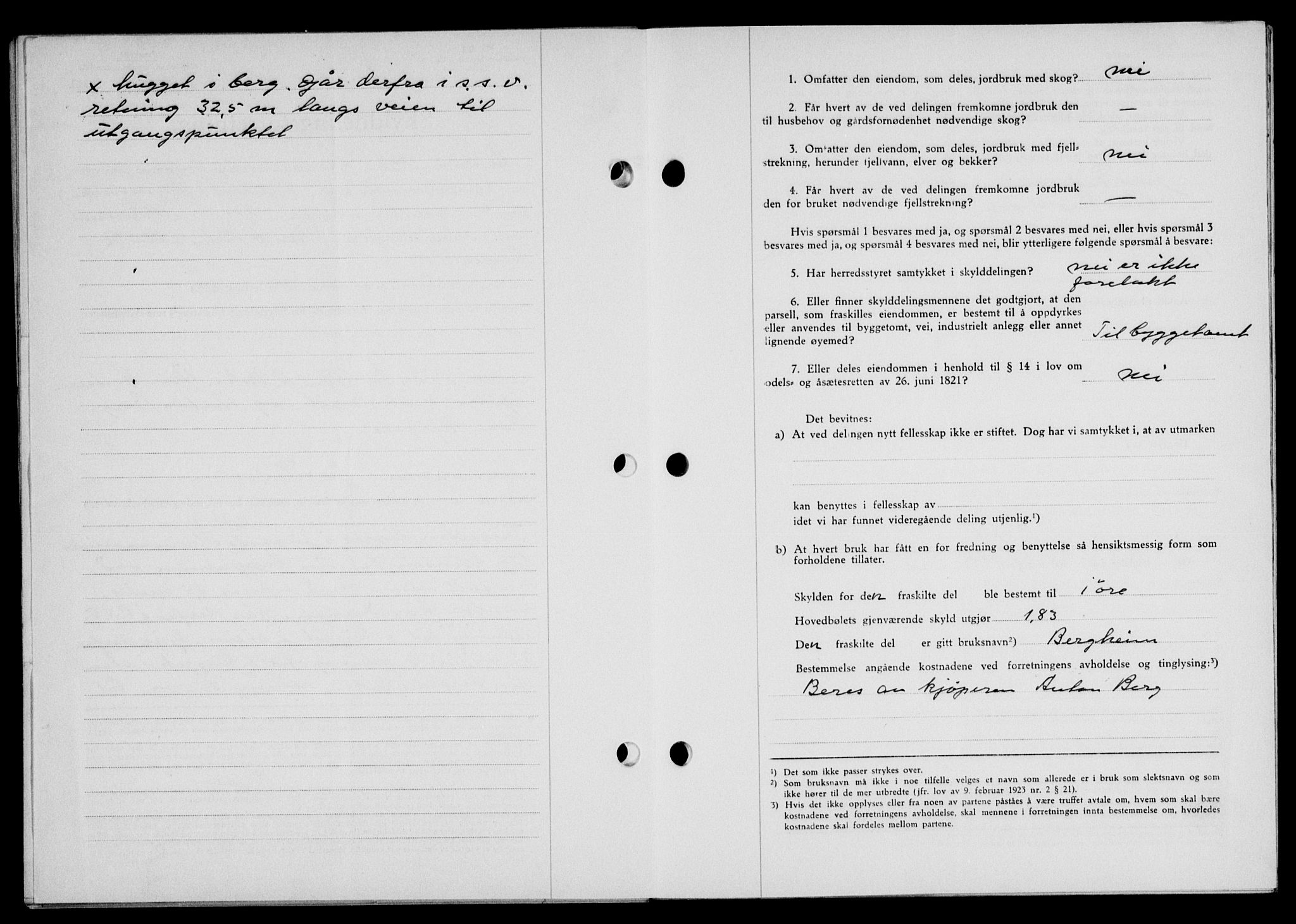 Lofoten sorenskriveri, SAT/A-0017/1/2/2C/L0011a: Pantebok nr. 11a, 1943-1943, Dagboknr: 811/1943
