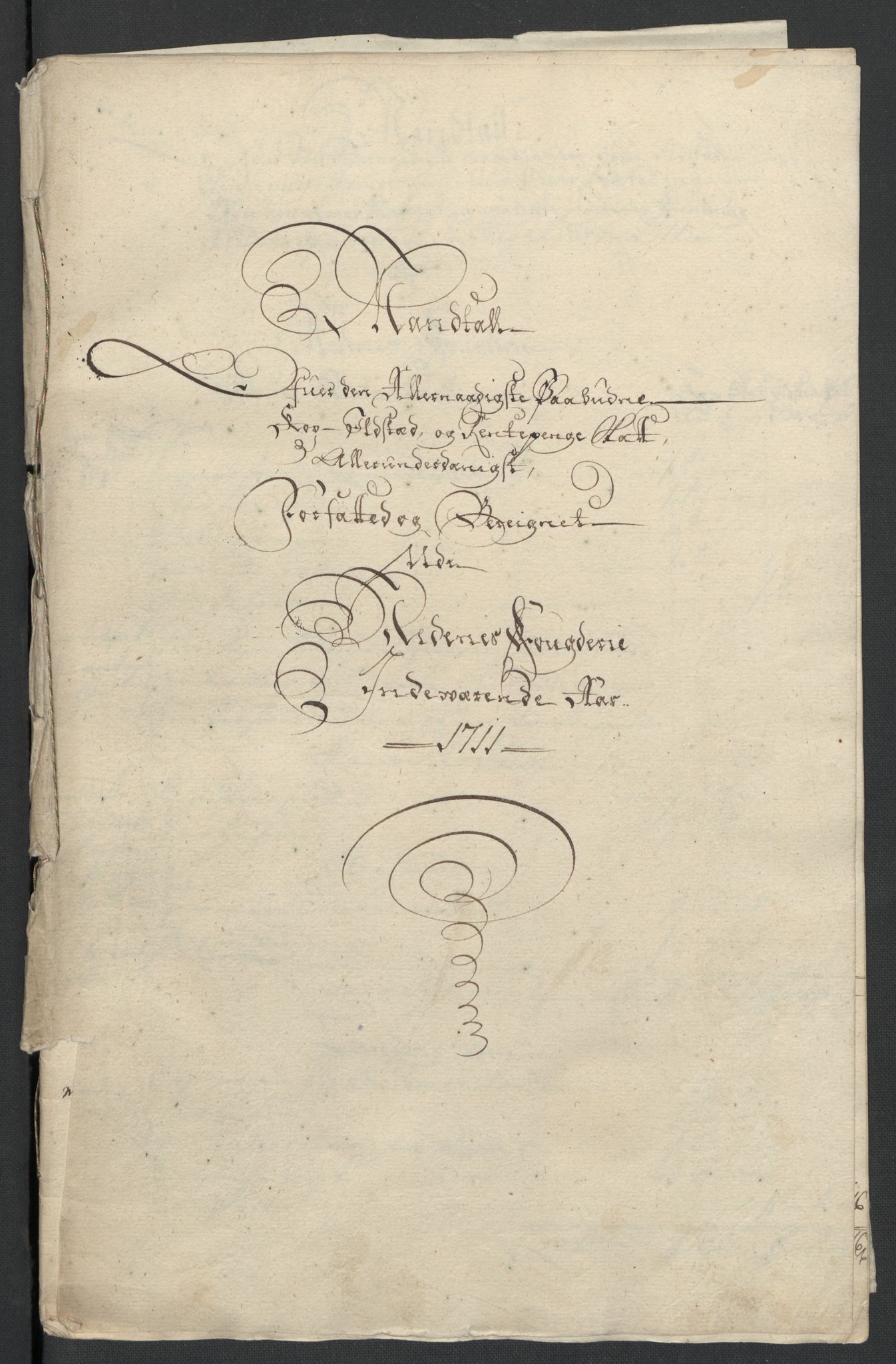 Rentekammeret inntil 1814, Reviderte regnskaper, Fogderegnskap, RA/EA-4092/R39/L2319: Fogderegnskap Nedenes, 1710-1711, s. 221