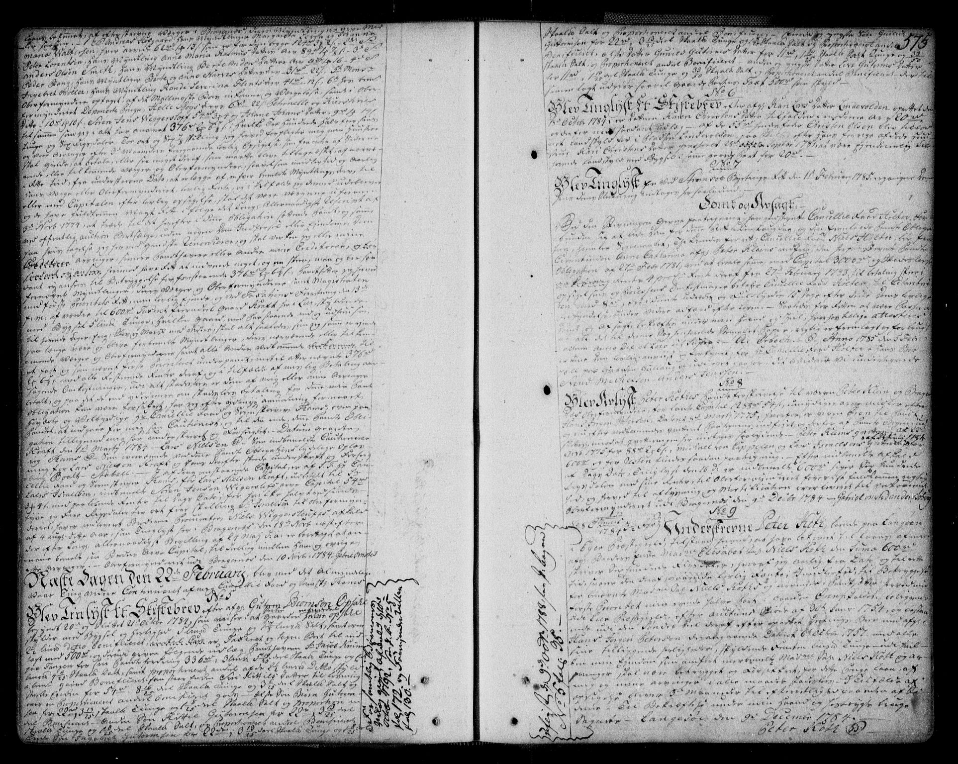 Lier, Røyken og Hurum sorenskriveri, SAKO/A-89/G/Ga/Gaa/L0004b: Pantebok nr. IVb, 1779-1788, s. 575