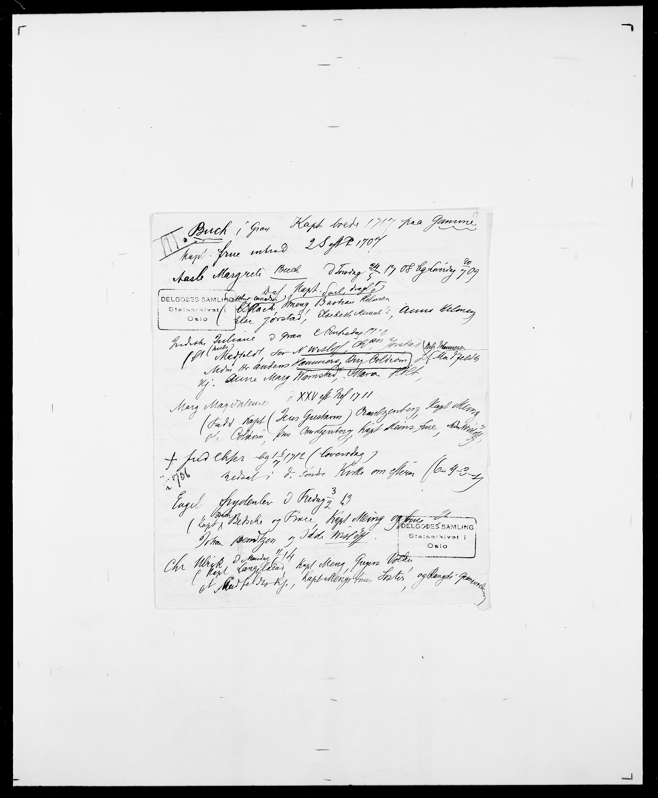 Delgobe, Charles Antoine - samling, AV/SAO-PAO-0038/D/Da/L0007: Buaas - Caphengst, s. 9