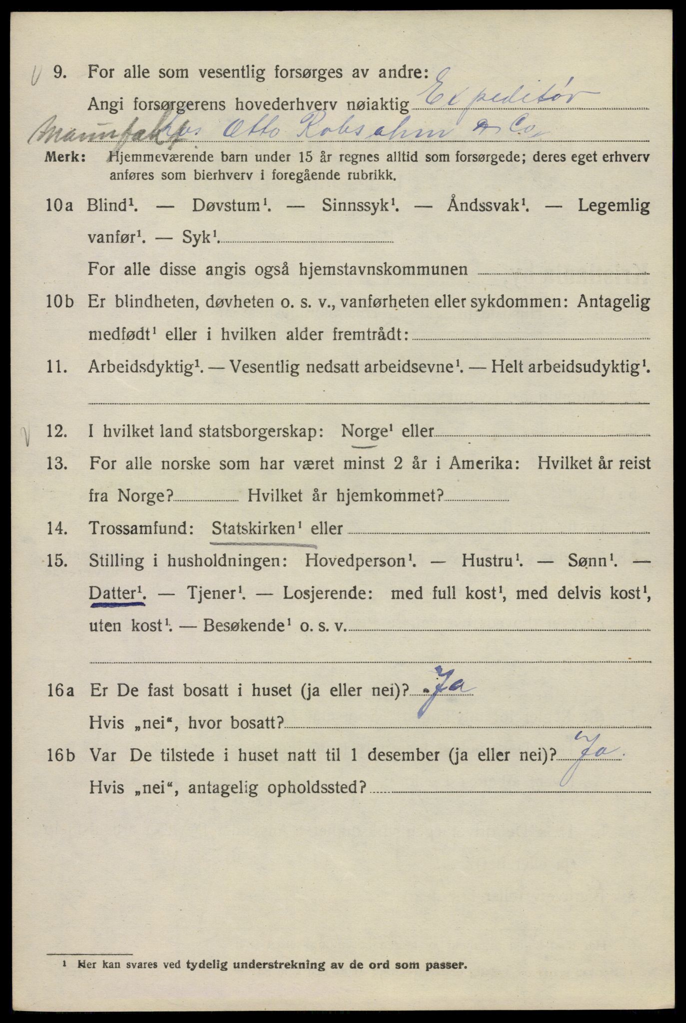 SAO, Folketelling 1920 for 0301 Kristiania kjøpstad, 1920, s. 301214