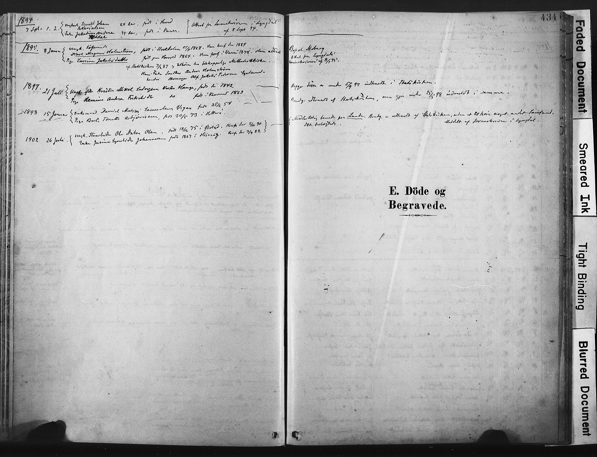 Lista sokneprestkontor, SAK/1111-0027/F/Fa/L0012: Ministerialbok nr. A 12, 1879-1903, s. 434