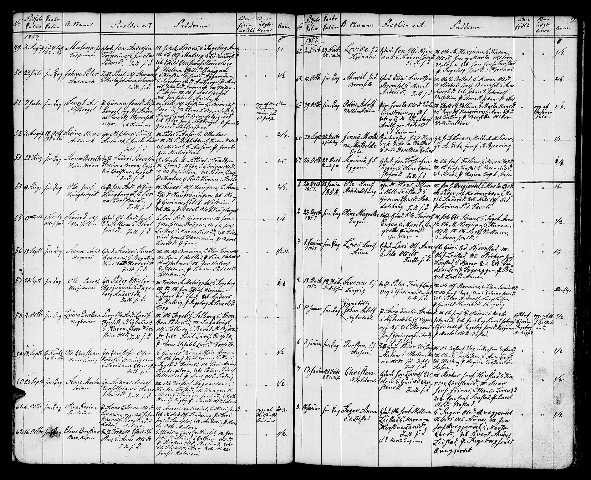 Ministerialprotokoller, klokkerbøker og fødselsregistre - Sør-Trøndelag, AV/SAT-A-1456/616/L0422: Klokkerbok nr. 616C05, 1850-1888, s. 19