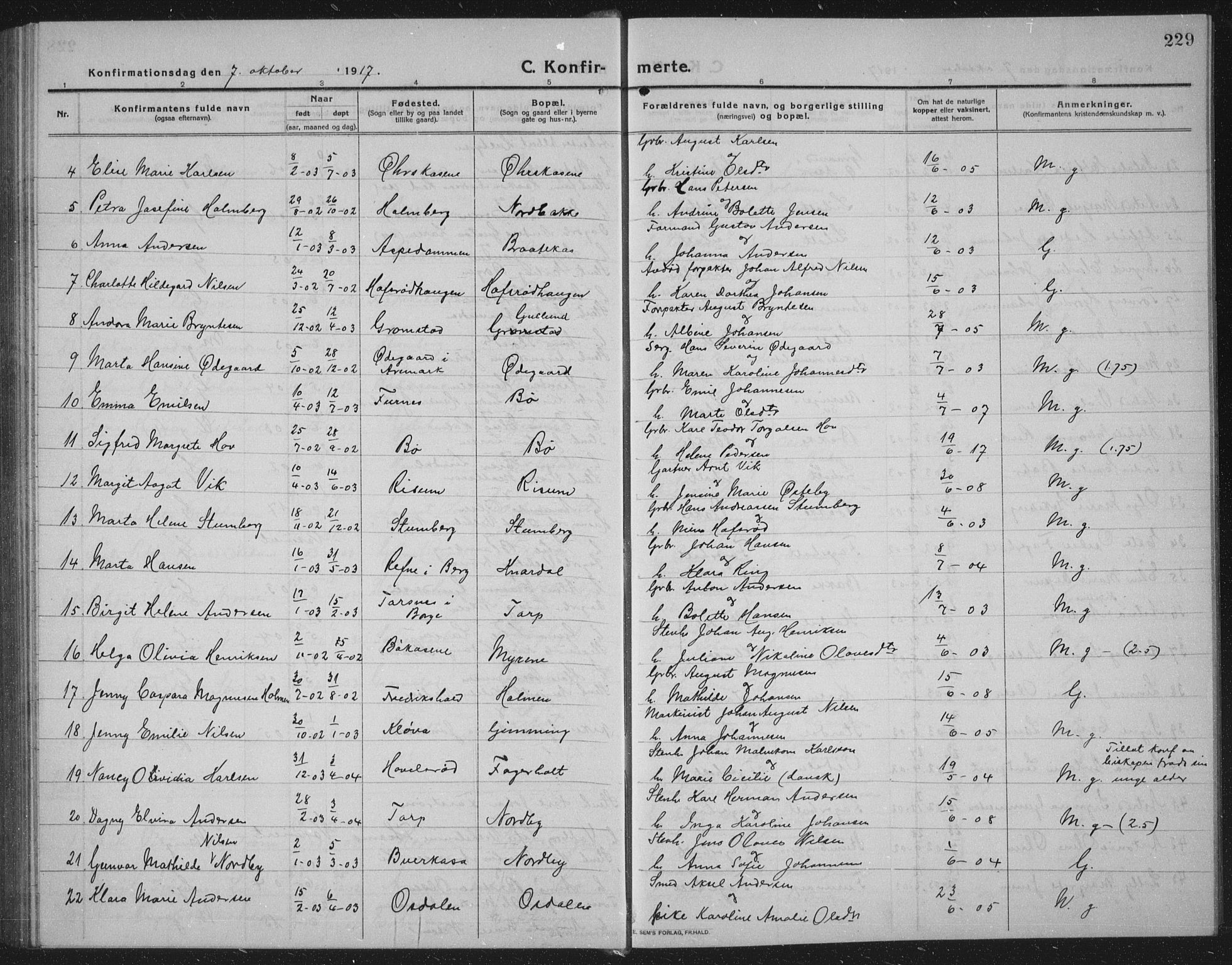 Idd prestekontor Kirkebøker, AV/SAO-A-10911/G/Gb/L0003: Klokkerbok nr. II 3, 1914-1940, s. 229