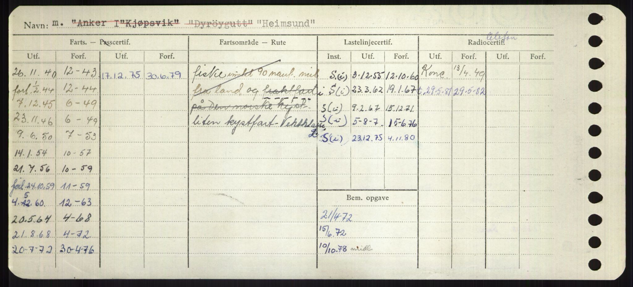 Sjøfartsdirektoratet med forløpere, Skipsmålingen, AV/RA-S-1627/H/Hd/L0015: Fartøy, Havm-Hey, s. 206