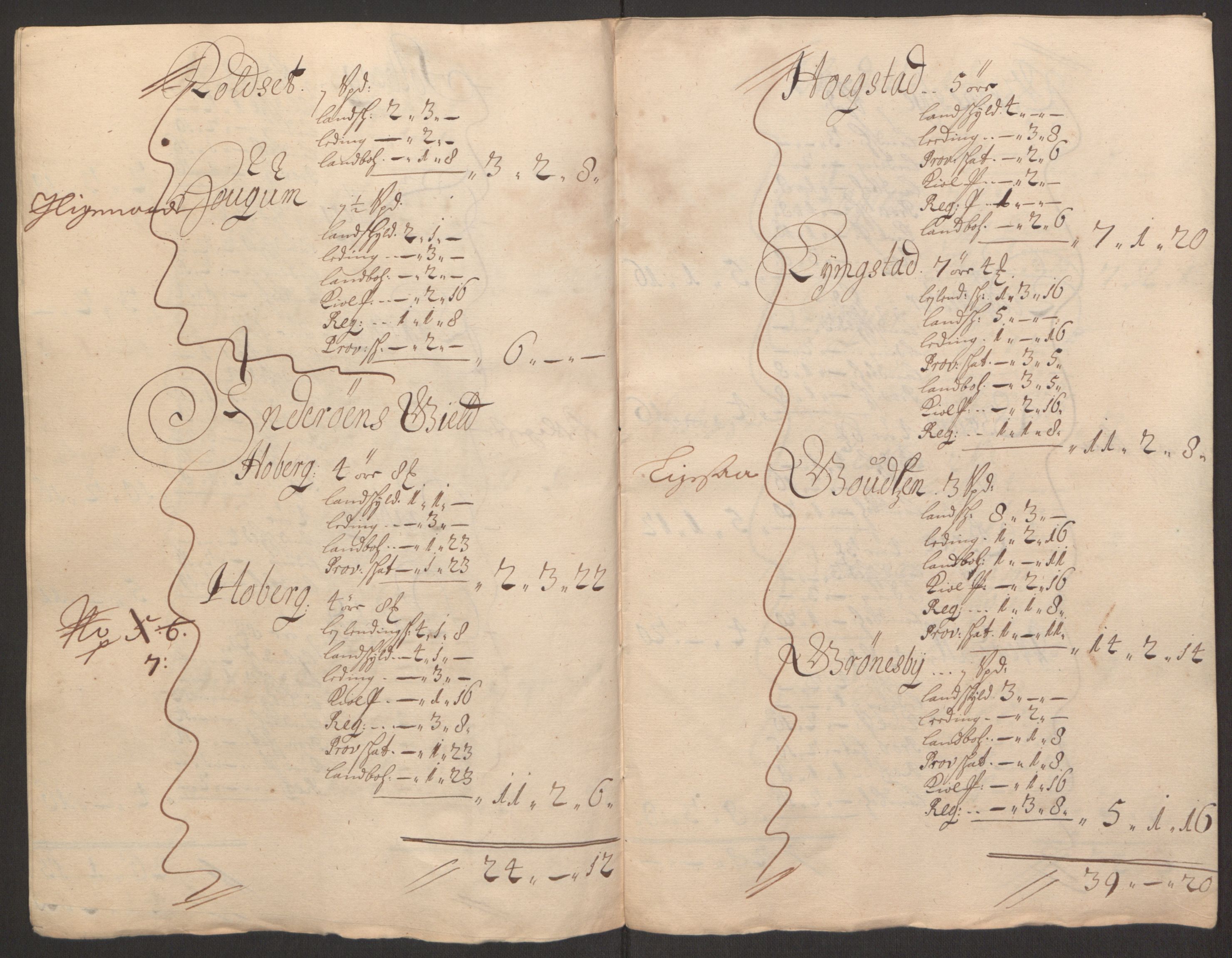 Rentekammeret inntil 1814, Reviderte regnskaper, Fogderegnskap, RA/EA-4092/R63/L4308: Fogderegnskap Inderøy, 1692-1694, s. 225