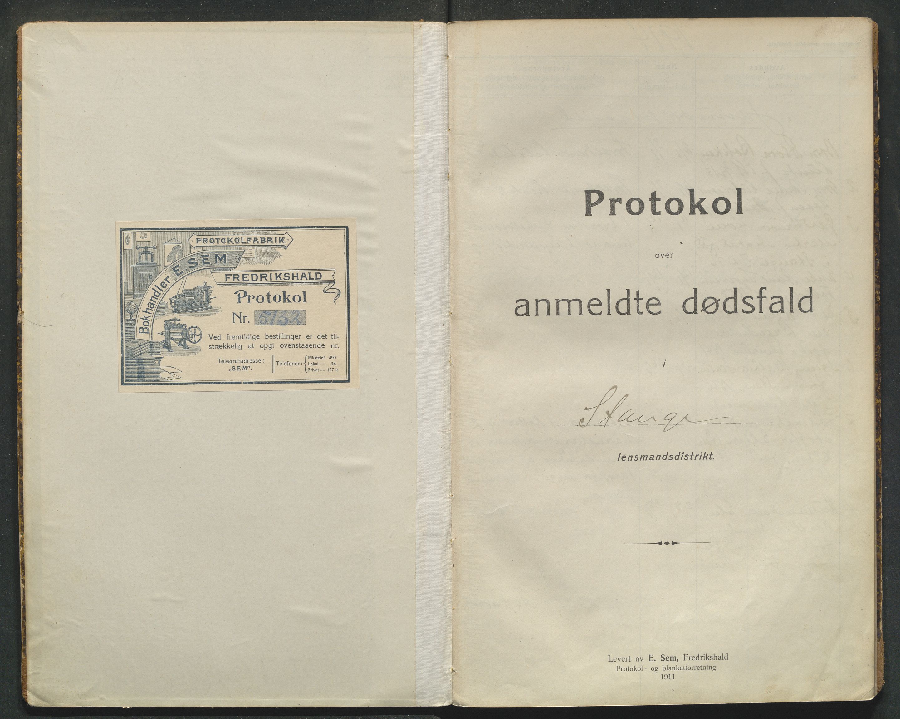 Stange lensmannskontor, AV/SAH-LHS-020/H/Ha/Haa/L0001/0002: Dødsfallsprotokoller / Dødsfallsprotokoll, 1914-1918