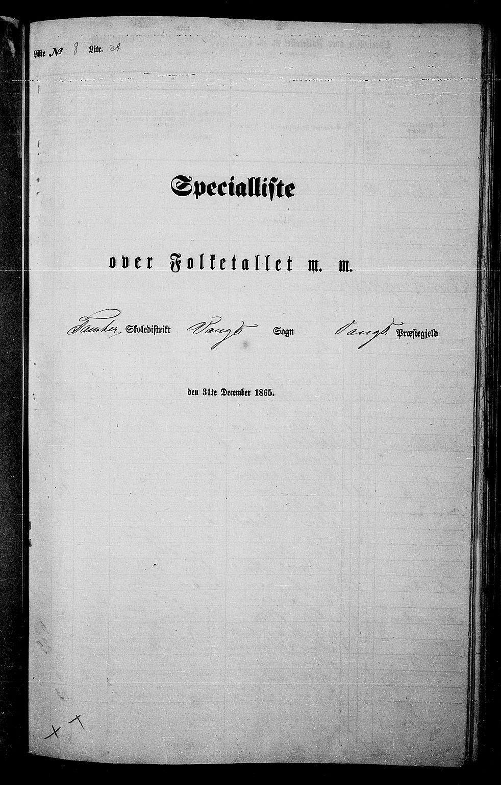 RA, Folketelling 1865 for 0414L Vang prestegjeld, Vang sokn og Furnes sokn, 1865, s. 214