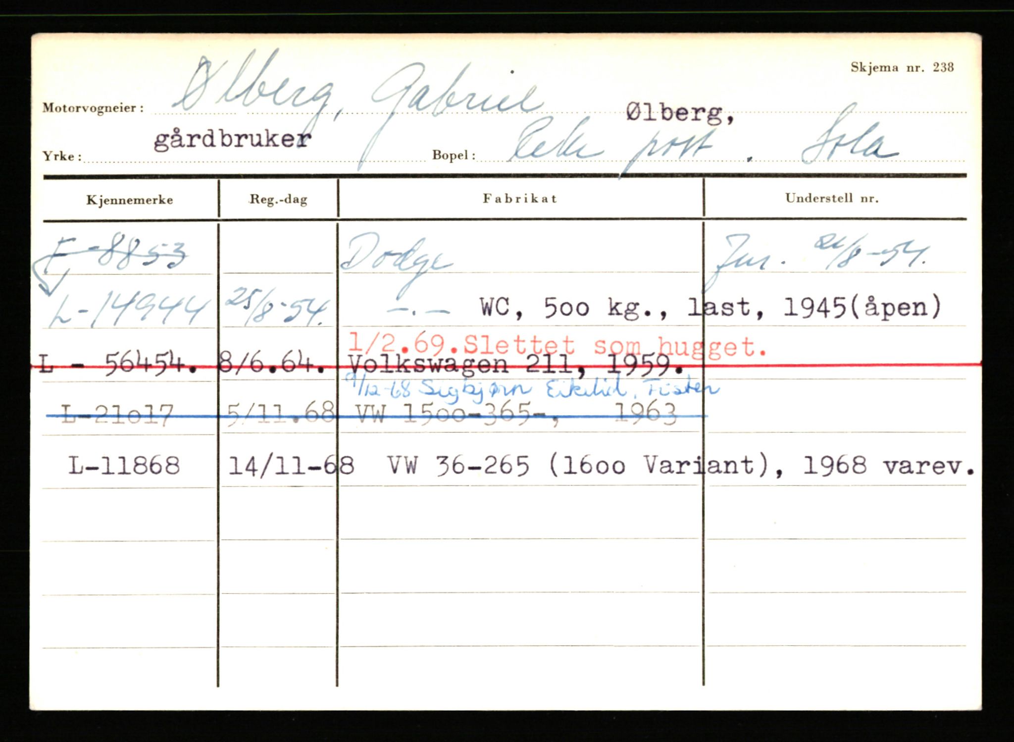 Stavanger trafikkstasjon, AV/SAST-A-101942/0/H/L0044: Øksna - Åmo, 1930-1971, s. 175