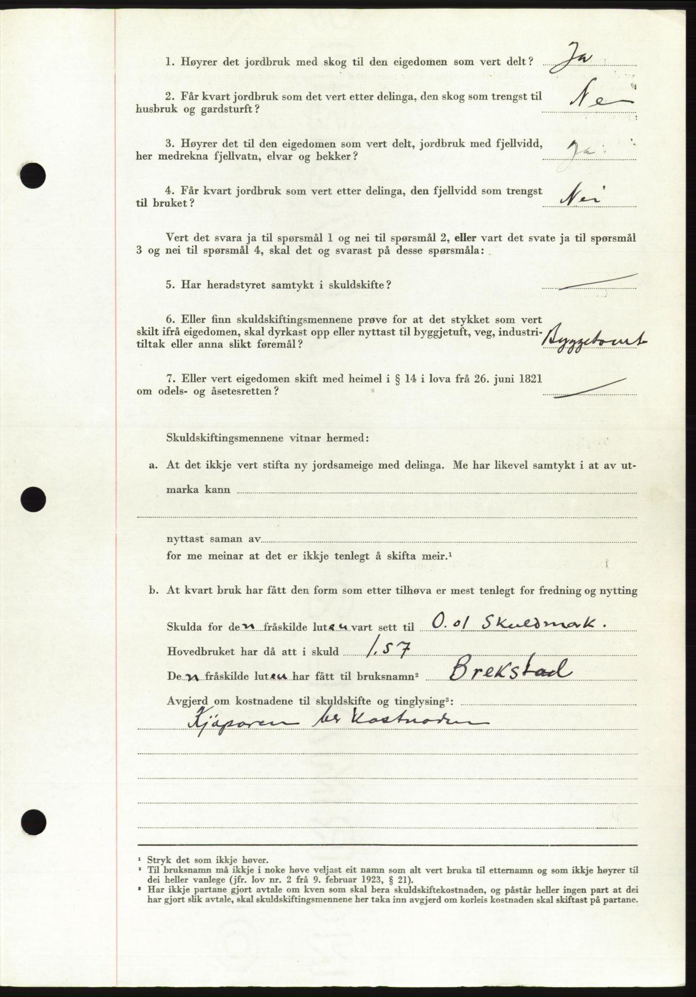 Søre Sunnmøre sorenskriveri, AV/SAT-A-4122/1/2/2C/L0099: Pantebok nr. 25A, 1954-1954, Dagboknr: 3236/1954