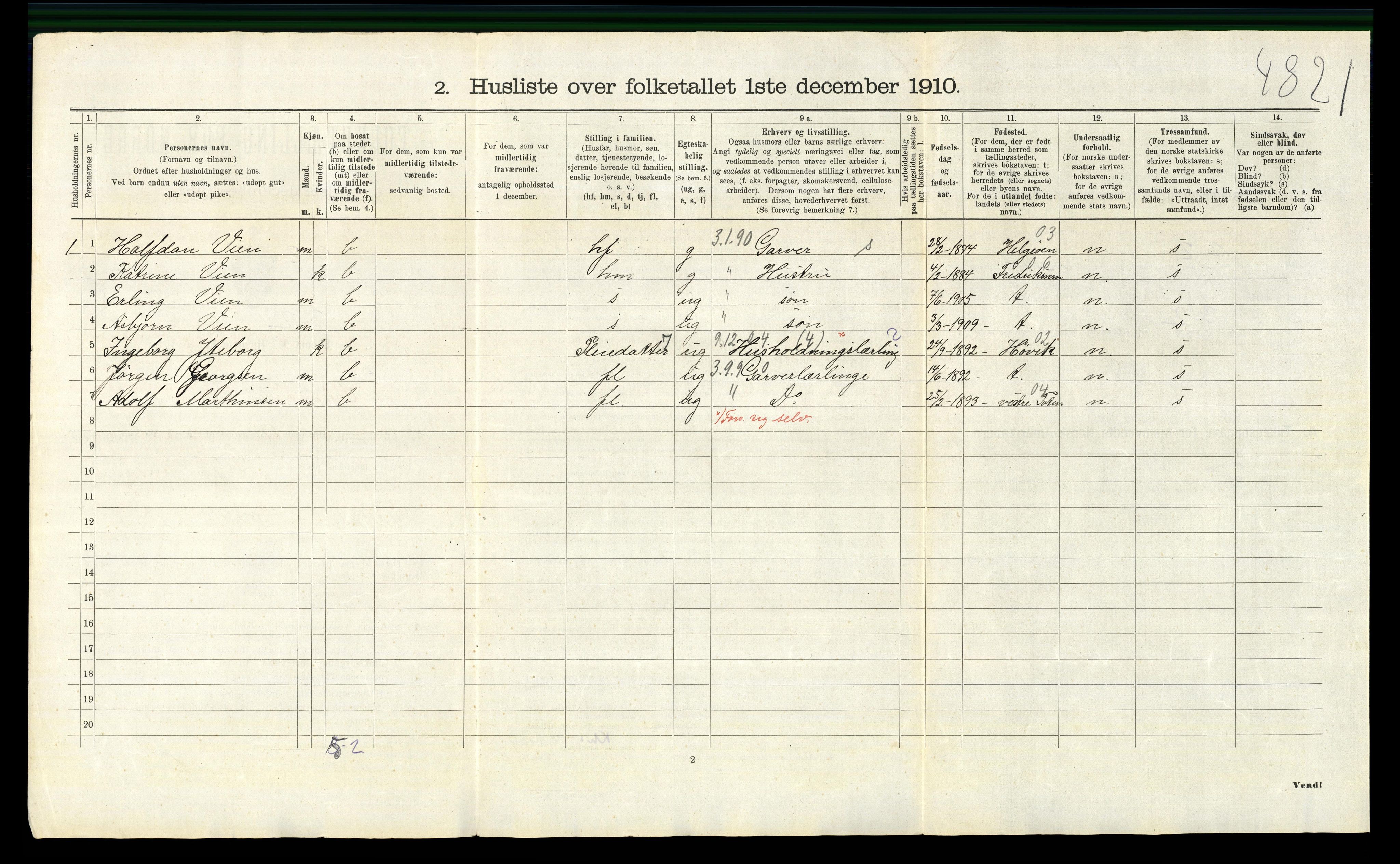 RA, Folketelling 1910 for 0528 Østre Toten herred, 1910, s. 556