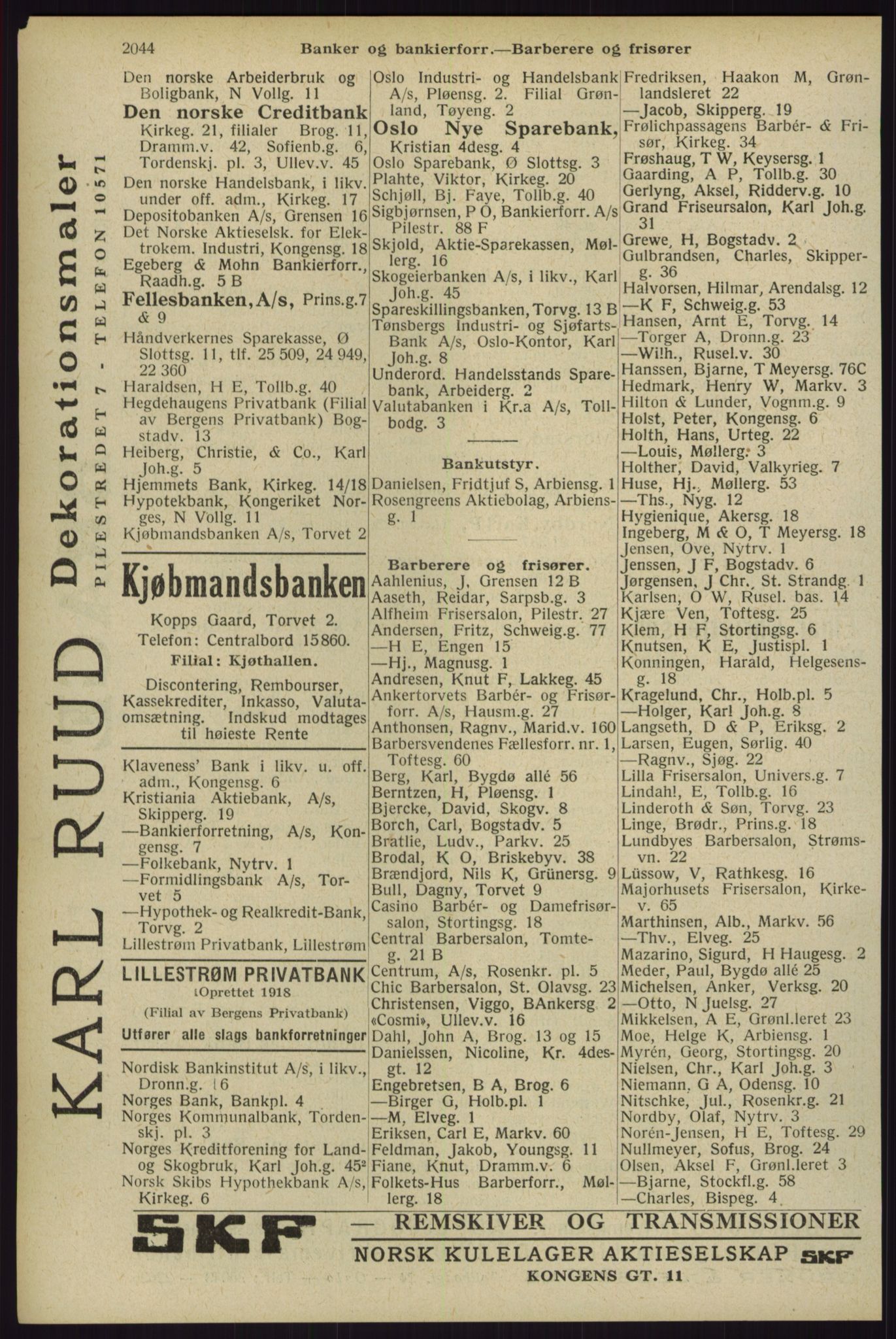 Kristiania/Oslo adressebok, PUBL/-, 1929, s. 2044