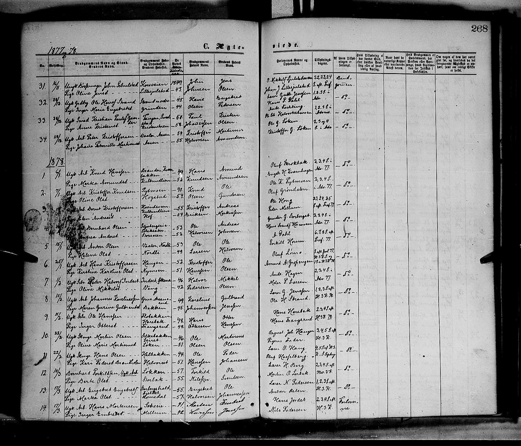 Elverum prestekontor, AV/SAH-PREST-044/H/Ha/Haa/L0011: Ministerialbok nr. 11, 1869-1879, s. 268