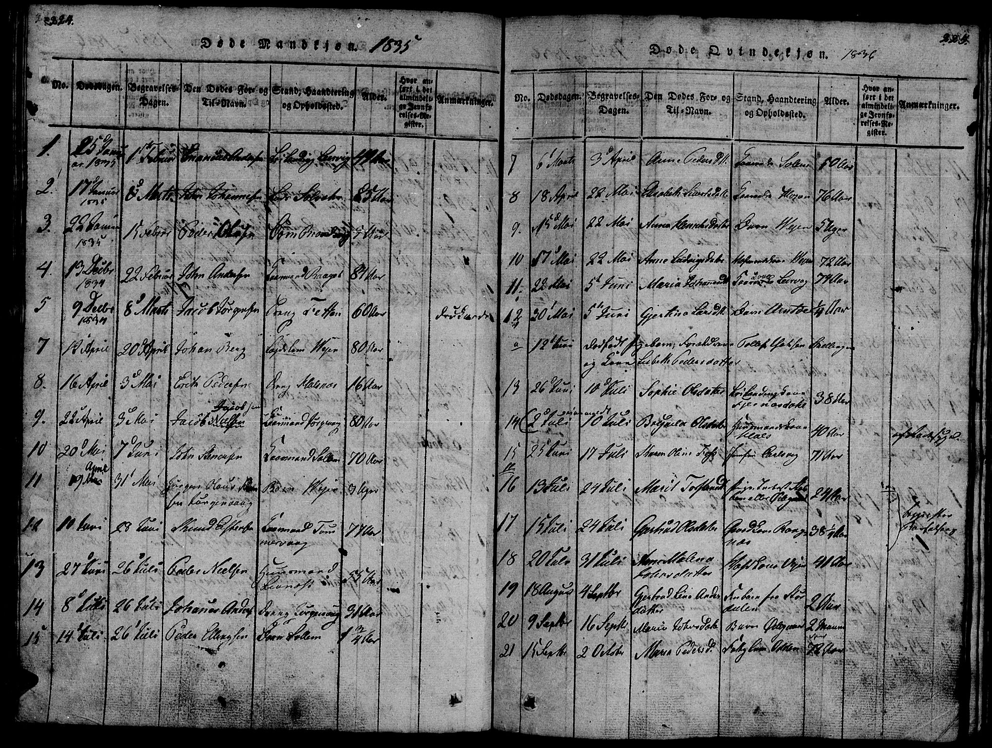 Ministerialprotokoller, klokkerbøker og fødselsregistre - Møre og Romsdal, AV/SAT-A-1454/581/L0933: Ministerialbok nr. 581A03 /1, 1819-1836, s. 224-225