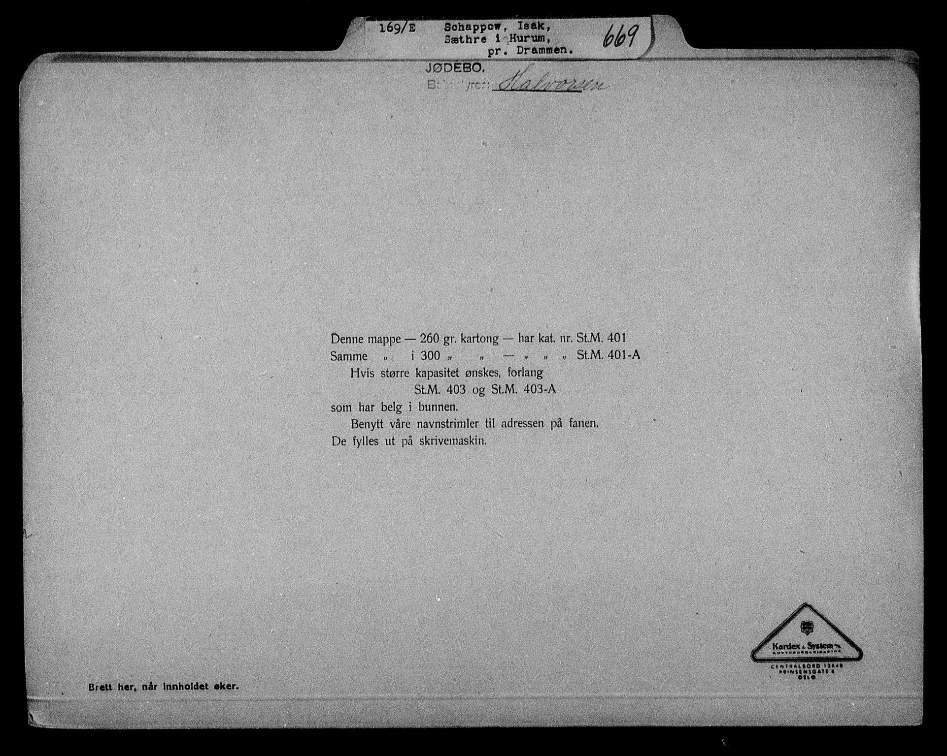 Justisdepartementet, Tilbakeføringskontoret for inndratte formuer, RA/S-1564/H/Hc/Hcd/L1005: --, 1945-1947, s. 262