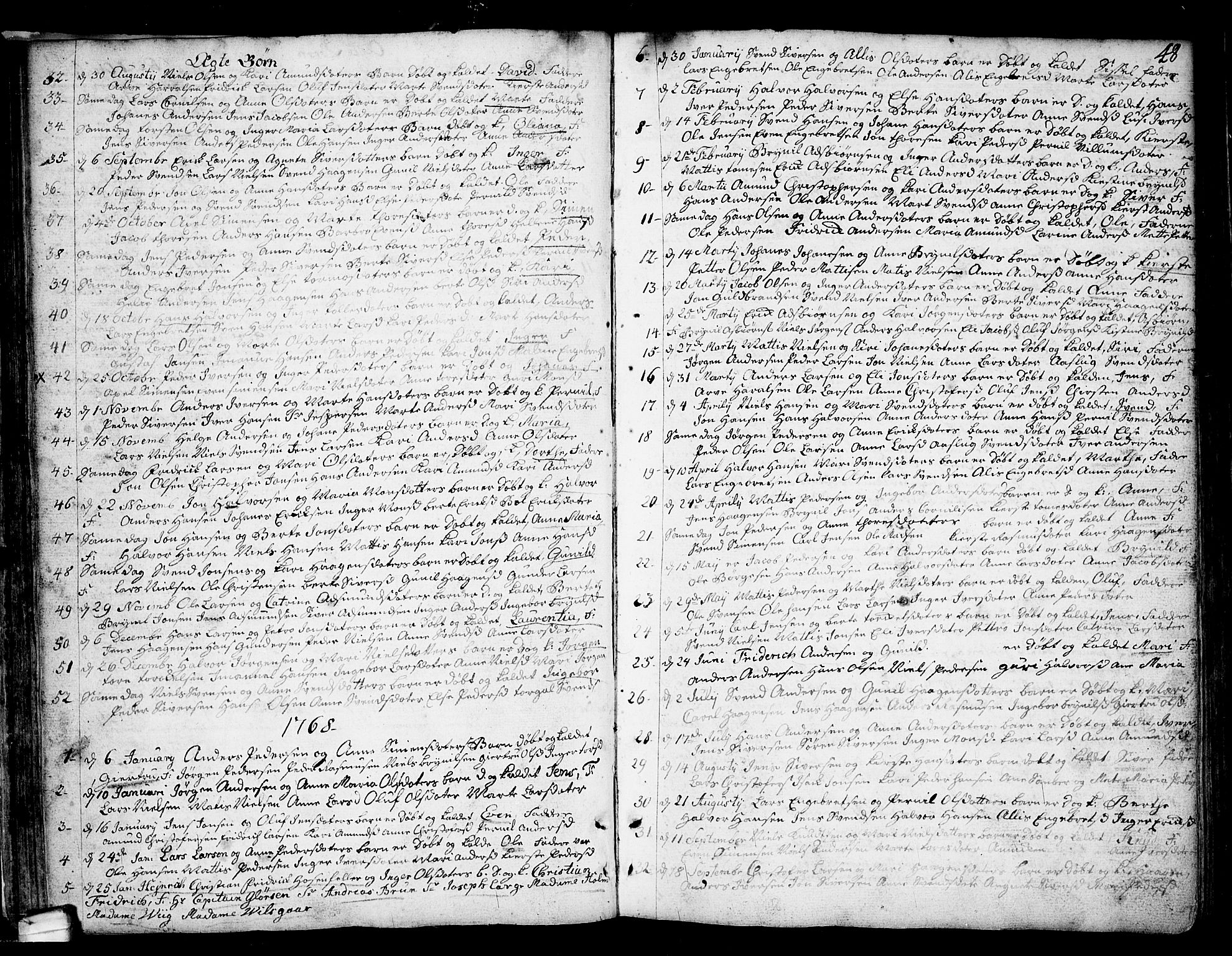 Idd prestekontor Kirkebøker, SAO/A-10911/F/Fa/L0001: Ministerialbok nr. I 1, 1720-1769, s. 48
