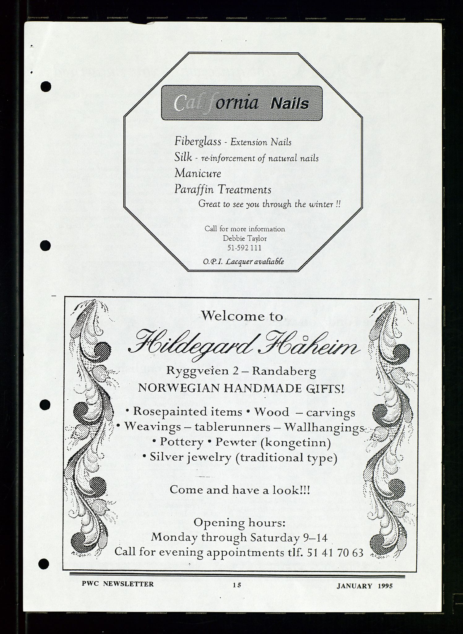 PA 1547 - Petroleum Wives Club, AV/SAST-A-101974/X/Xa/L0004: Newsletter, 1995-1997