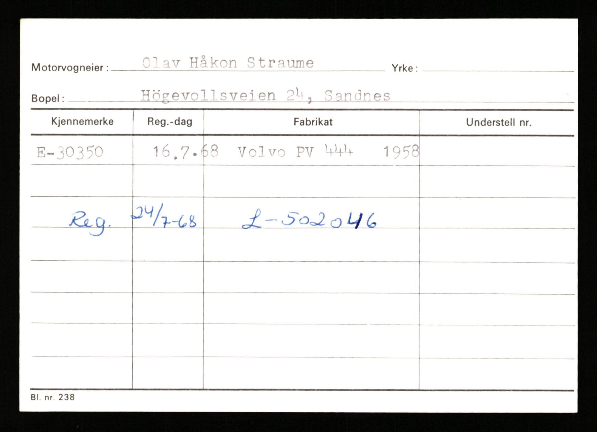 Stavanger trafikkstasjon, AV/SAST-A-101942/0/G/L0005: Registreringsnummer: 23000 - 34245, 1930-1971, s. 2277