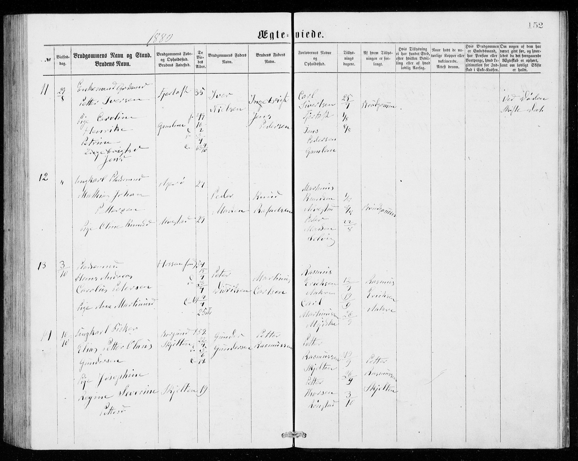 Ministerialprotokoller, klokkerbøker og fødselsregistre - Møre og Romsdal, AV/SAT-A-1454/536/L0509: Klokkerbok nr. 536C04, 1871-1881, s. 152