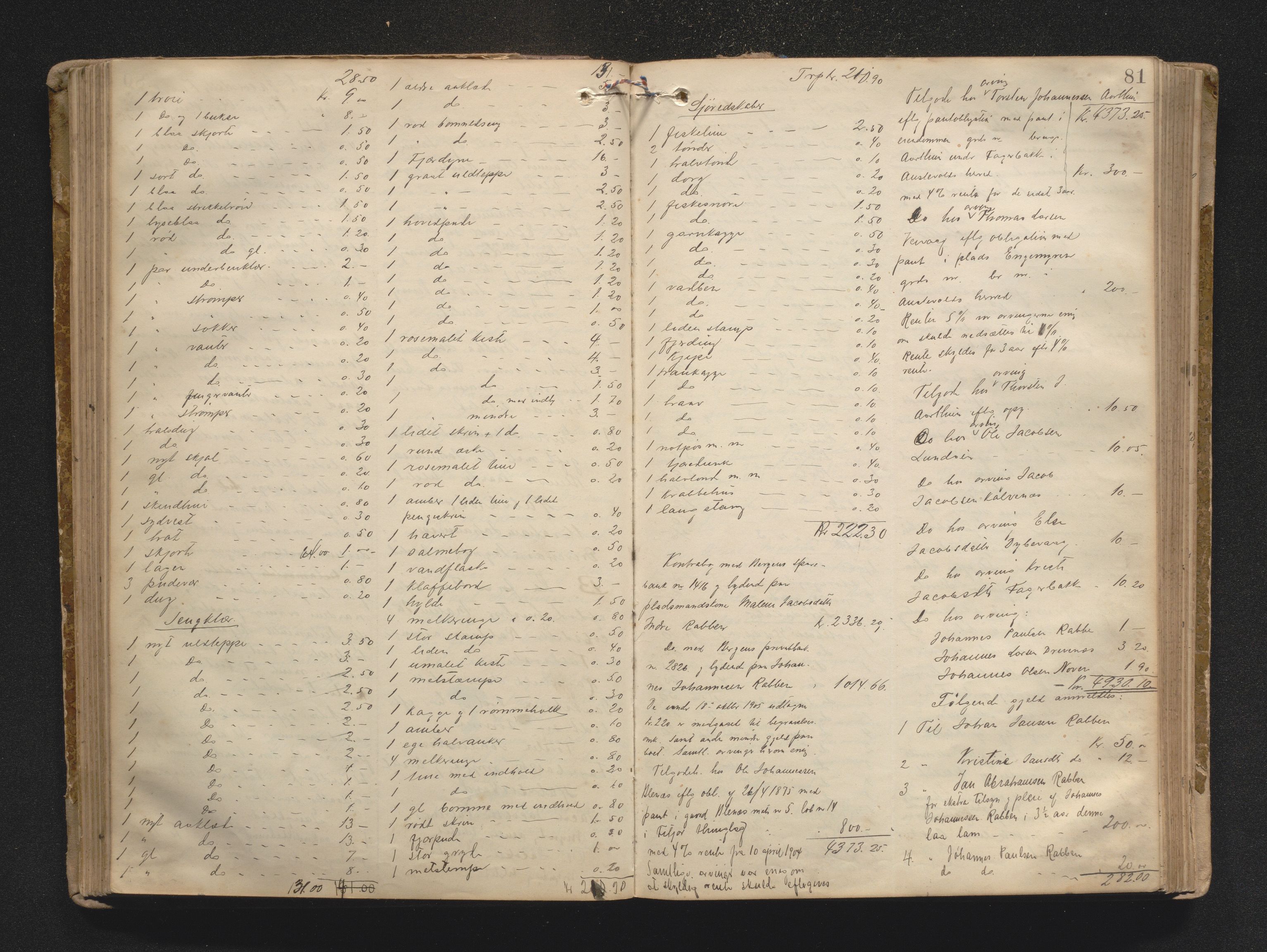 Lensmannen i Sund og Austevoll, AV/SAB-A-35201/0006/L0012: Registreringsprotokoll, 1898-1925, s. 80b-81a