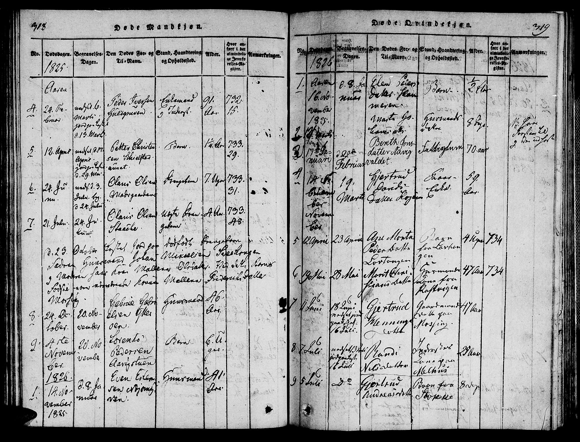 Ministerialprotokoller, klokkerbøker og fødselsregistre - Nord-Trøndelag, SAT/A-1458/713/L0112: Ministerialbok nr. 713A04 /2, 1817-1827, s. 318-319