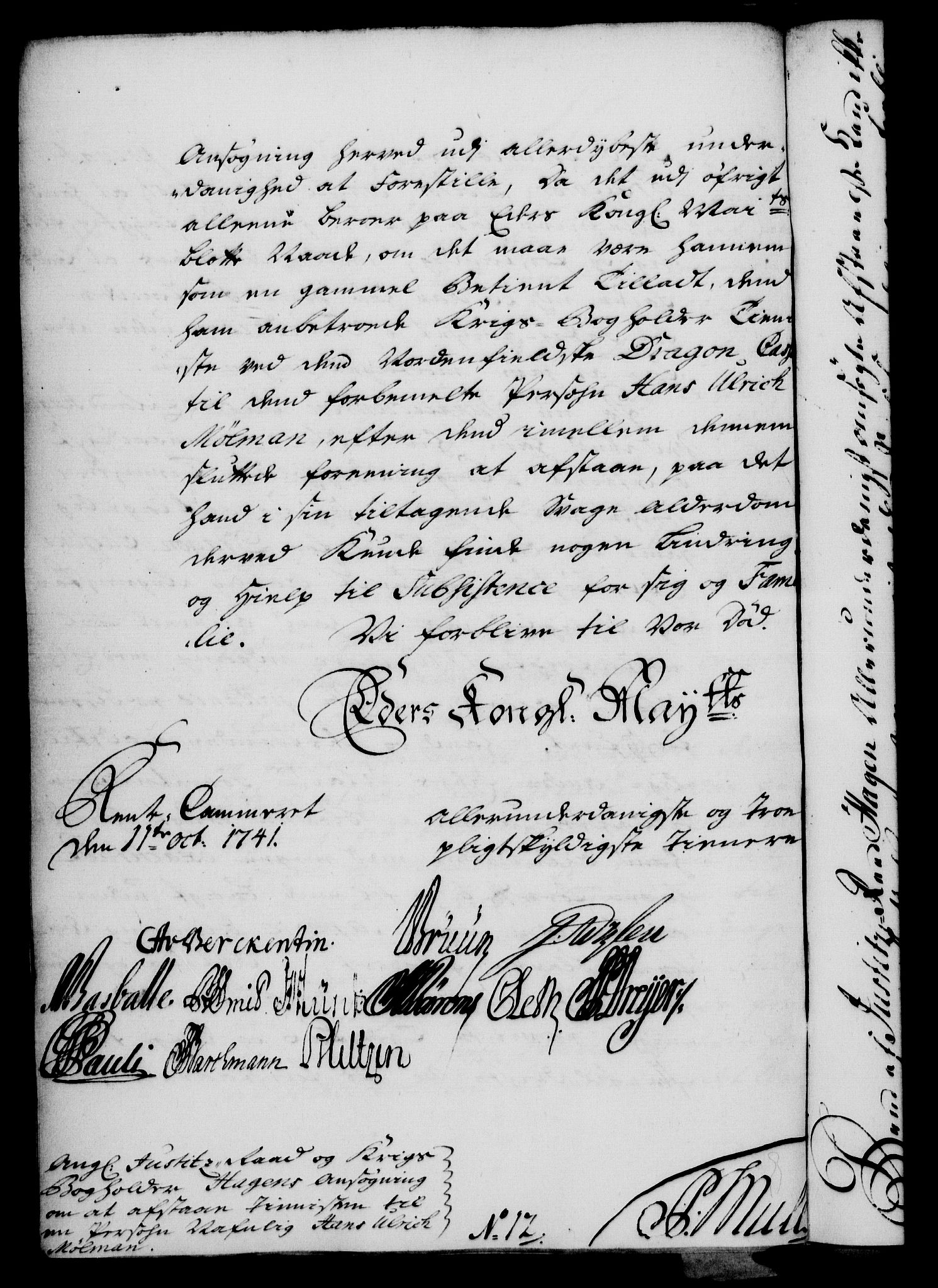 Rentekammeret, Kammerkanselliet, RA/EA-3111/G/Gf/Gfa/L0024: Norsk relasjons- og resolusjonsprotokoll (merket RK 52.24), 1741, s. 627