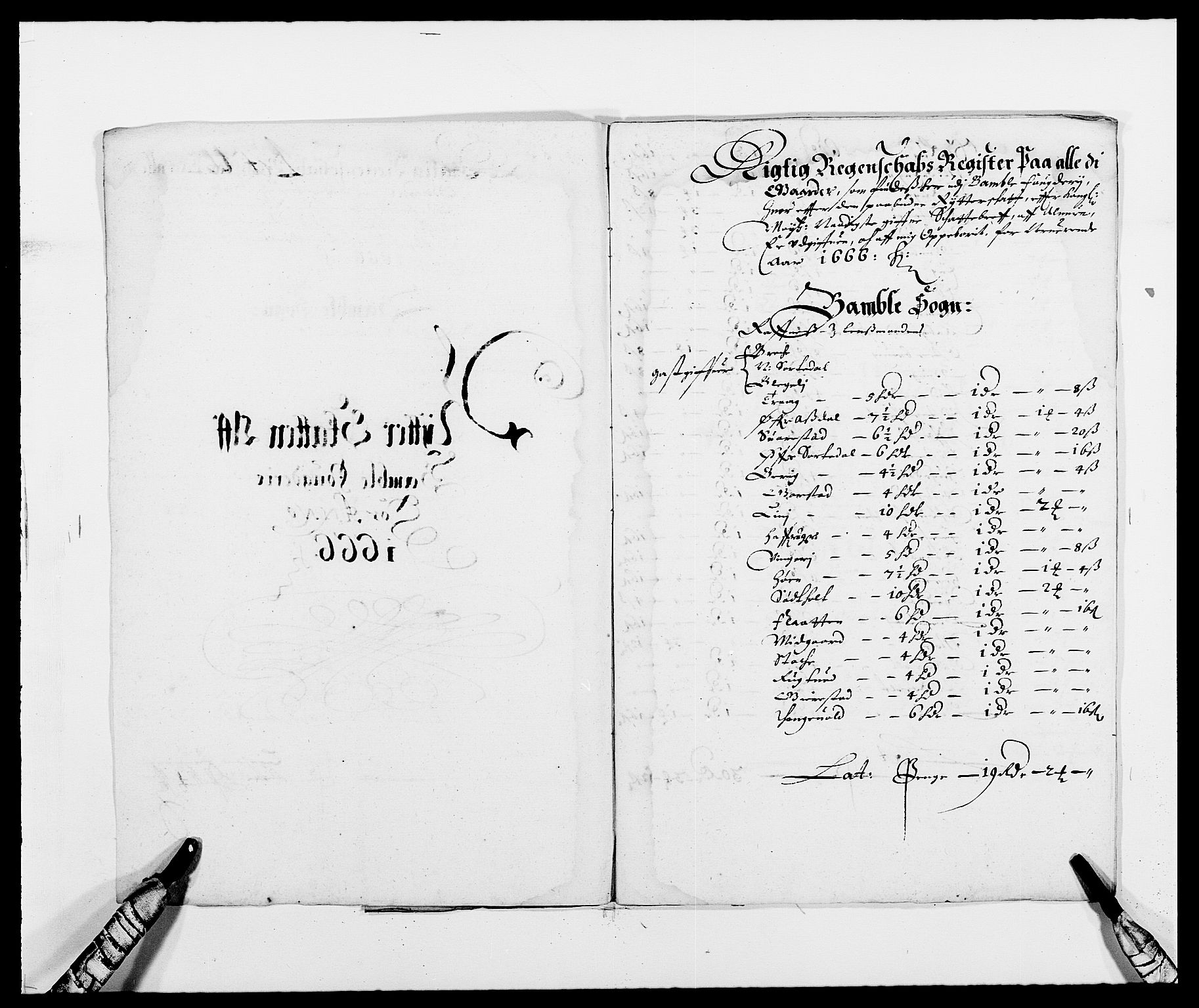 Rentekammeret inntil 1814, Reviderte regnskaper, Fogderegnskap, AV/RA-EA-4092/R34/L2039: Fogderegnskap Bamble, 1662-1669, s. 41