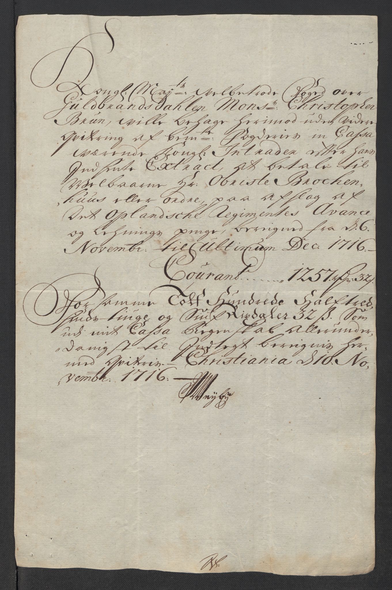 Rentekammeret inntil 1814, Reviderte regnskaper, Fogderegnskap, RA/EA-4092/R17/L1186: Fogderegnskap Gudbrandsdal, 1716, s. 240