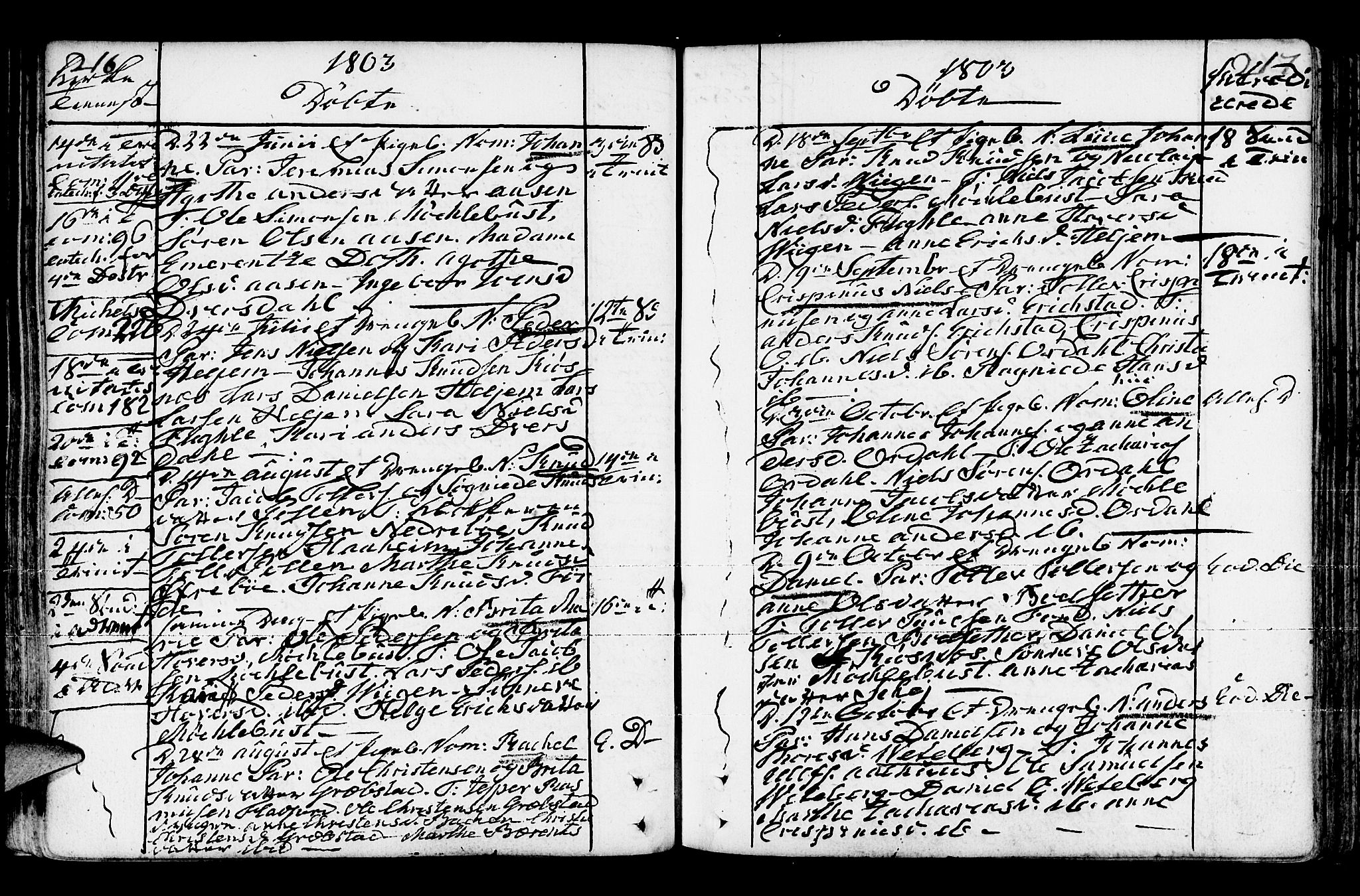 Jølster sokneprestembete, SAB/A-80701/H/Haa/Haaa/L0006: Ministerialbok nr. A 6, 1790-1821, s. 216-217