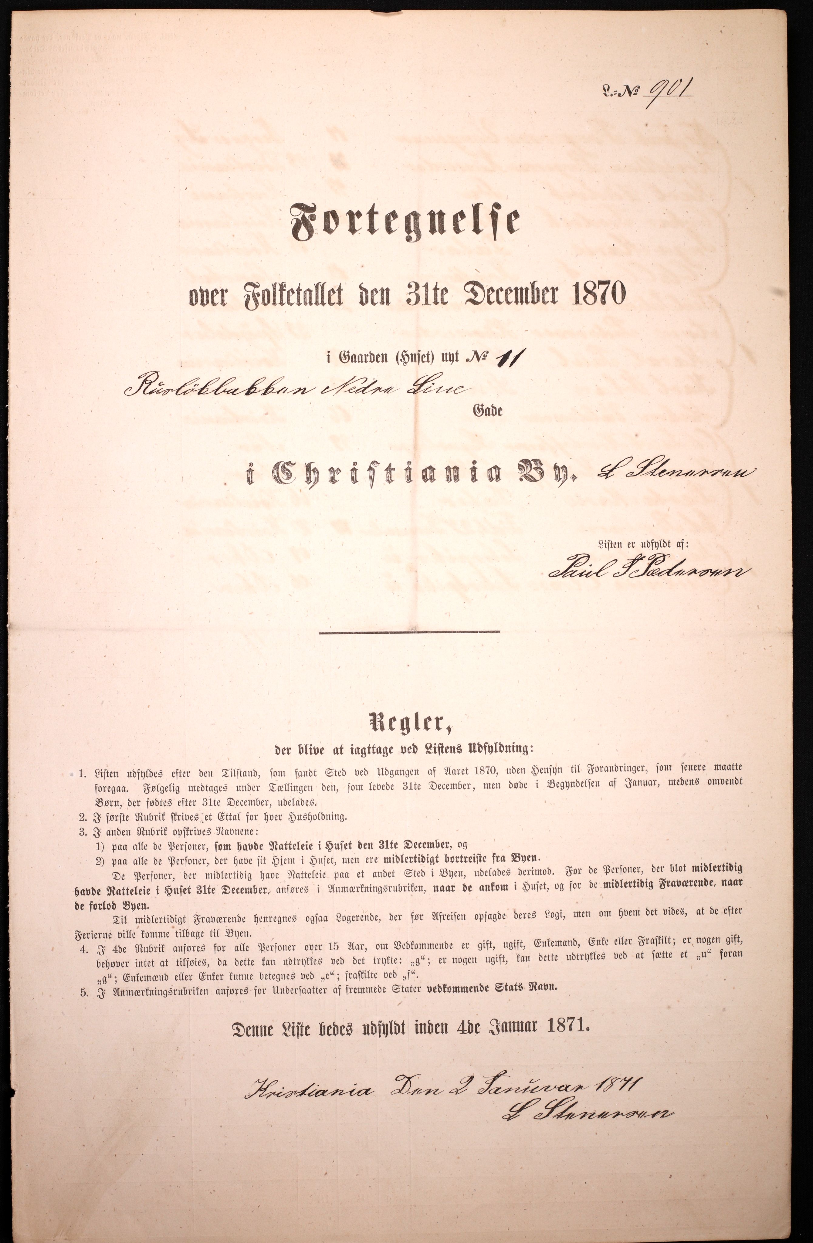 RA, Folketelling 1870 for 0301 Kristiania kjøpstad, 1870, s. 2930