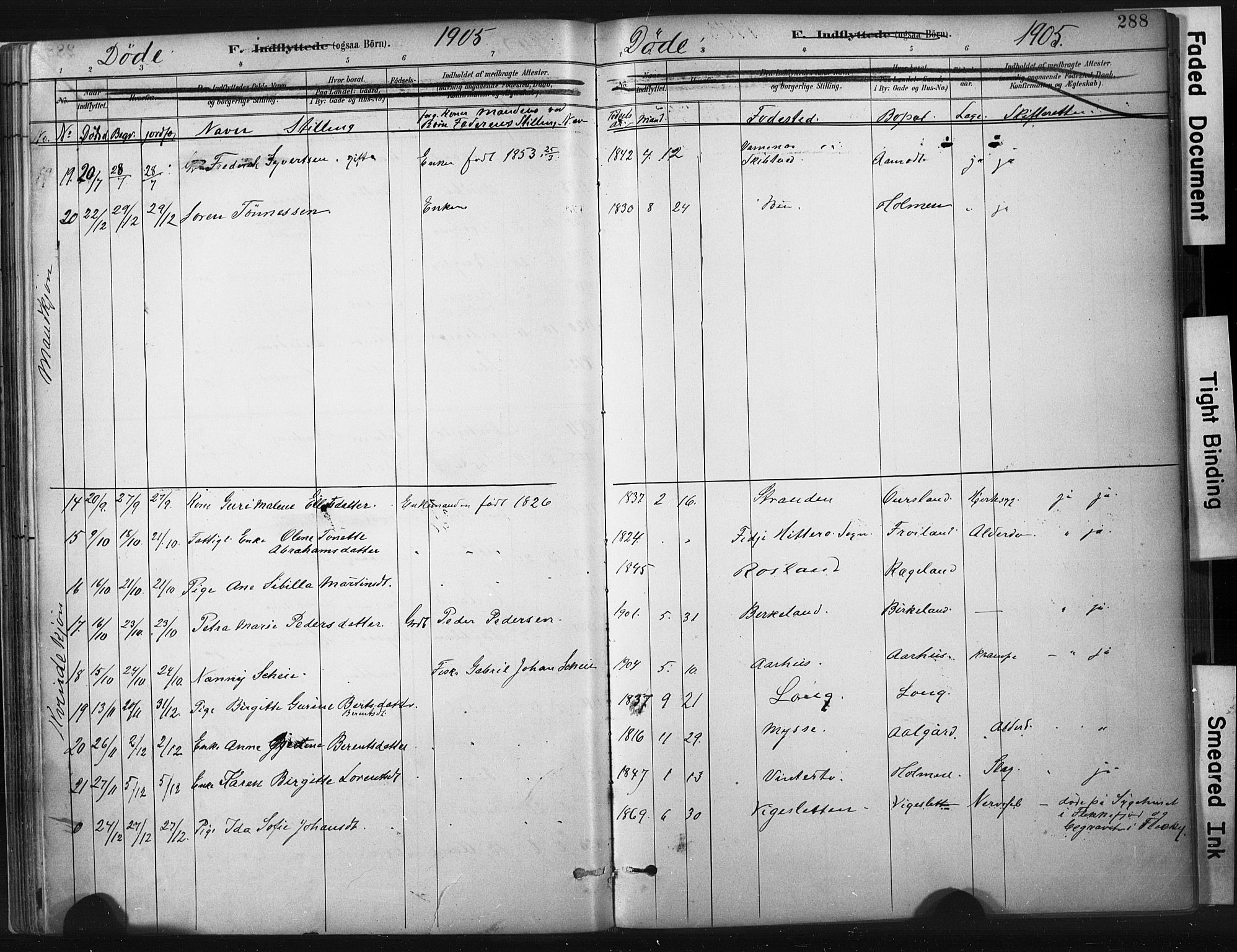 Sokndal sokneprestkontor, AV/SAST-A-101808: Ministerialbok nr. A 11.2, 1887-1905, s. 288