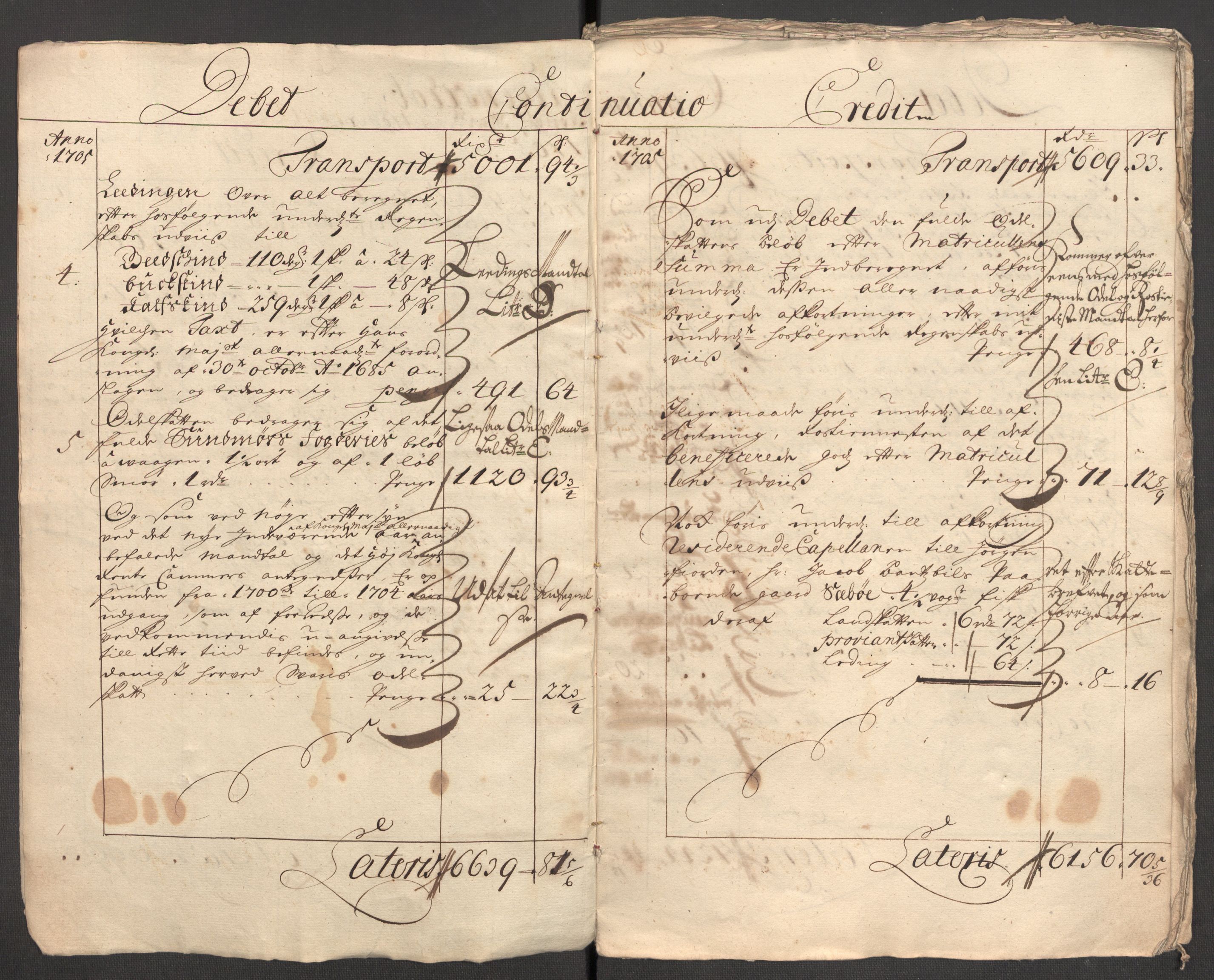 Rentekammeret inntil 1814, Reviderte regnskaper, Fogderegnskap, RA/EA-4092/R54/L3560: Fogderegnskap Sunnmøre, 1704-1705, s. 268