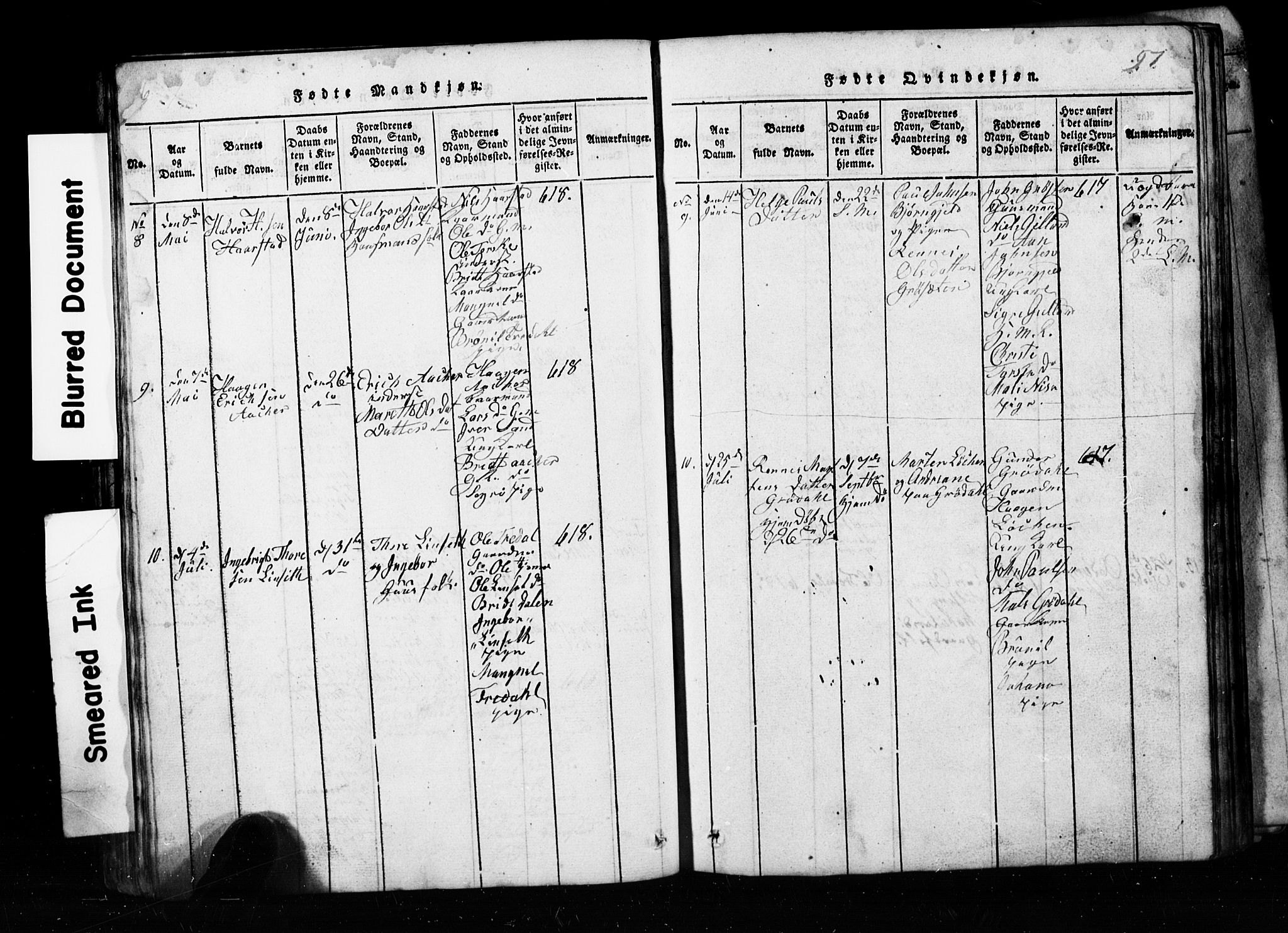 Ministerialprotokoller, klokkerbøker og fødselsregistre - Møre og Romsdal, AV/SAT-A-1454/590/L1016: Klokkerbok nr. 590C01, 1819-1838, s. 96-97