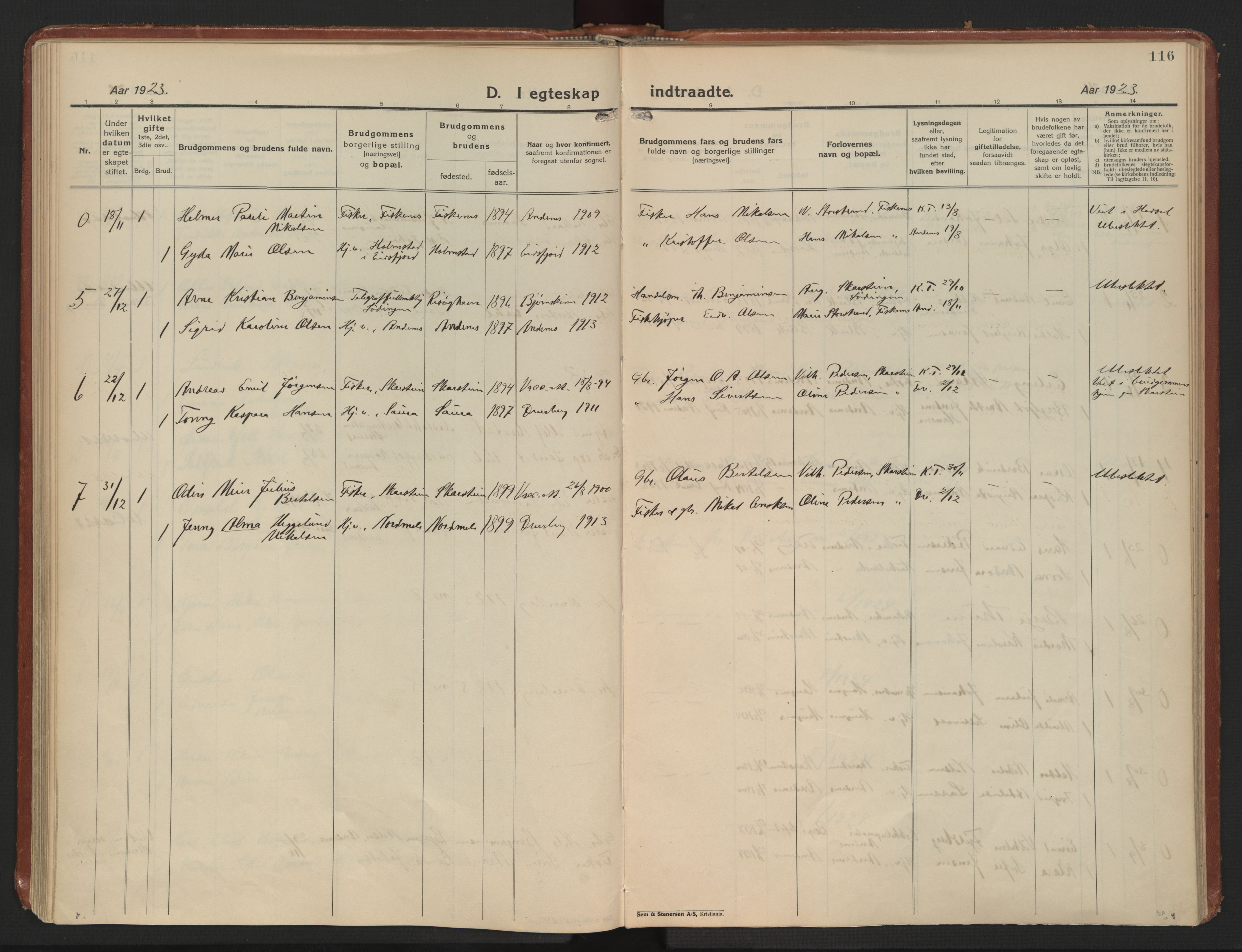 Ministerialprotokoller, klokkerbøker og fødselsregistre - Nordland, SAT/A-1459/899/L1441: Ministerialbok nr. 899A09, 1923-1939, s. 116