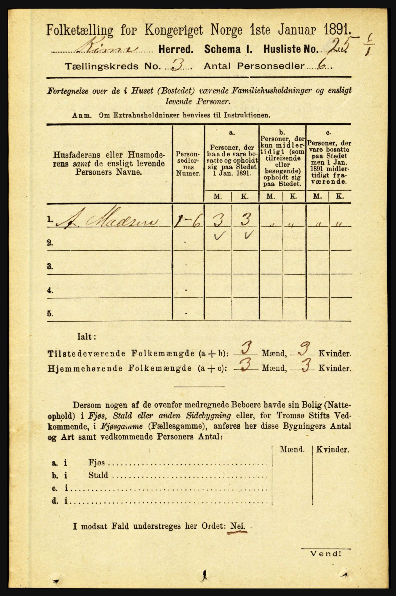 RA, Folketelling 1891 for 1437 Kinn herred, 1891, s. 908