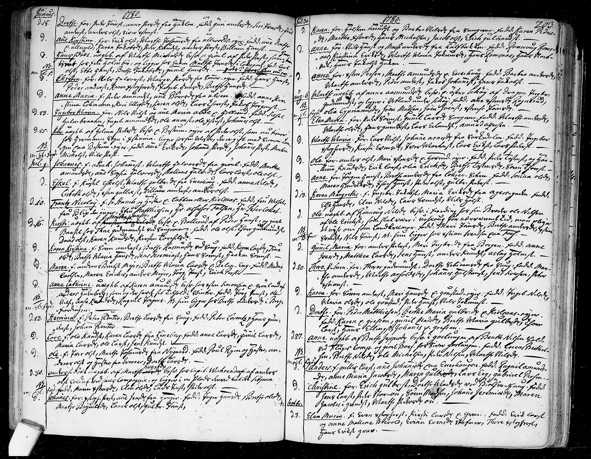 Aker prestekontor kirkebøker, AV/SAO-A-10861/F/L0009: Ministerialbok nr. 9, 1765-1785, s. 203
