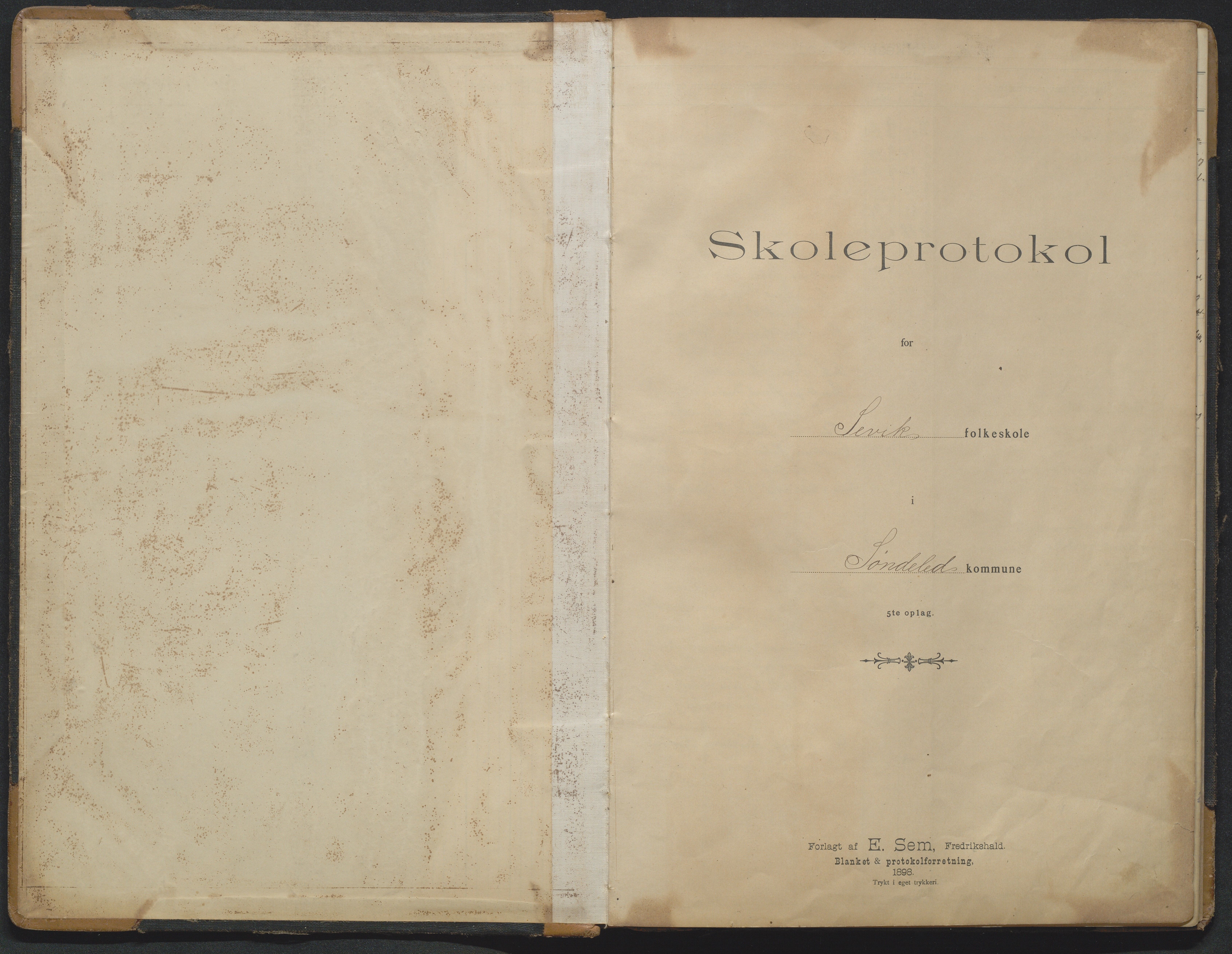 Søndeled kommune, AAKS/KA0913-PK/1/05/05d/L0004: Skoleprotokoll, 1900-1927