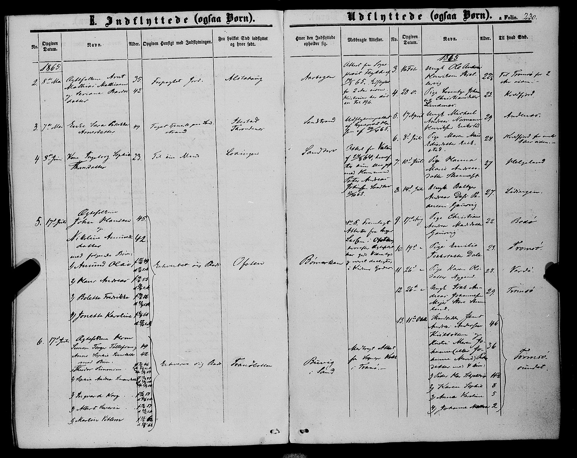 Trondenes sokneprestkontor, SATØ/S-1319/H/Ha/L0012kirke: Ministerialbok nr. 12, 1863-1870, s. 230