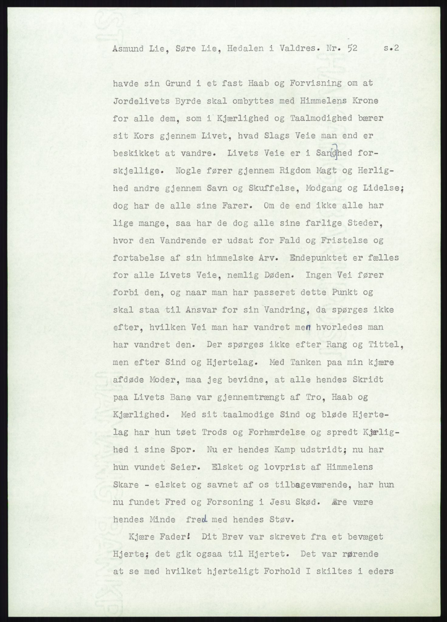 Samlinger til kildeutgivelse, Amerikabrevene, RA/EA-4057/F/L0012: Innlån fra Oppland: Lie (brevnr 1-78), 1838-1914, s. 739